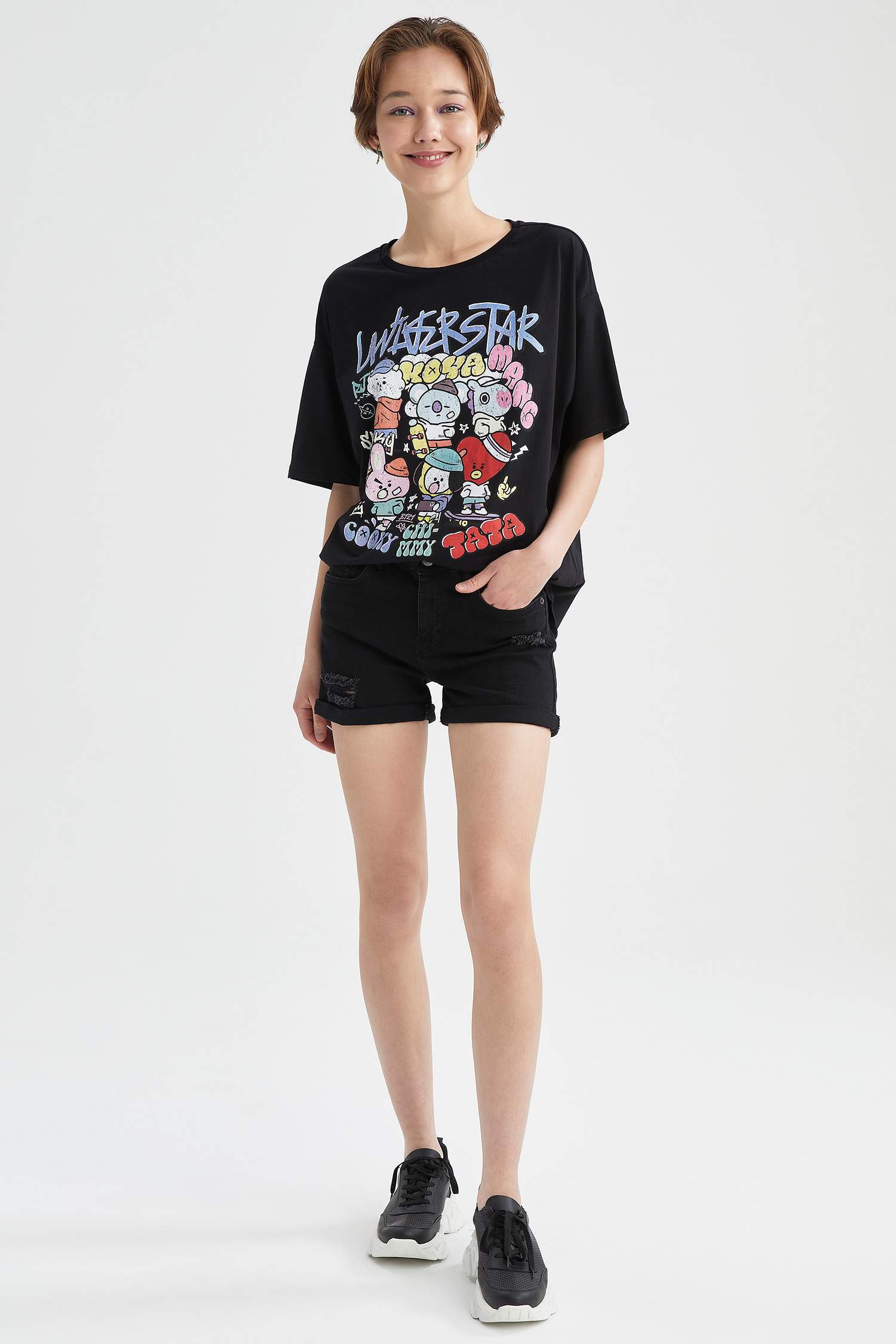 Coool BT21 Lisanslı Oversize Fit Kısa Kollu Tişört