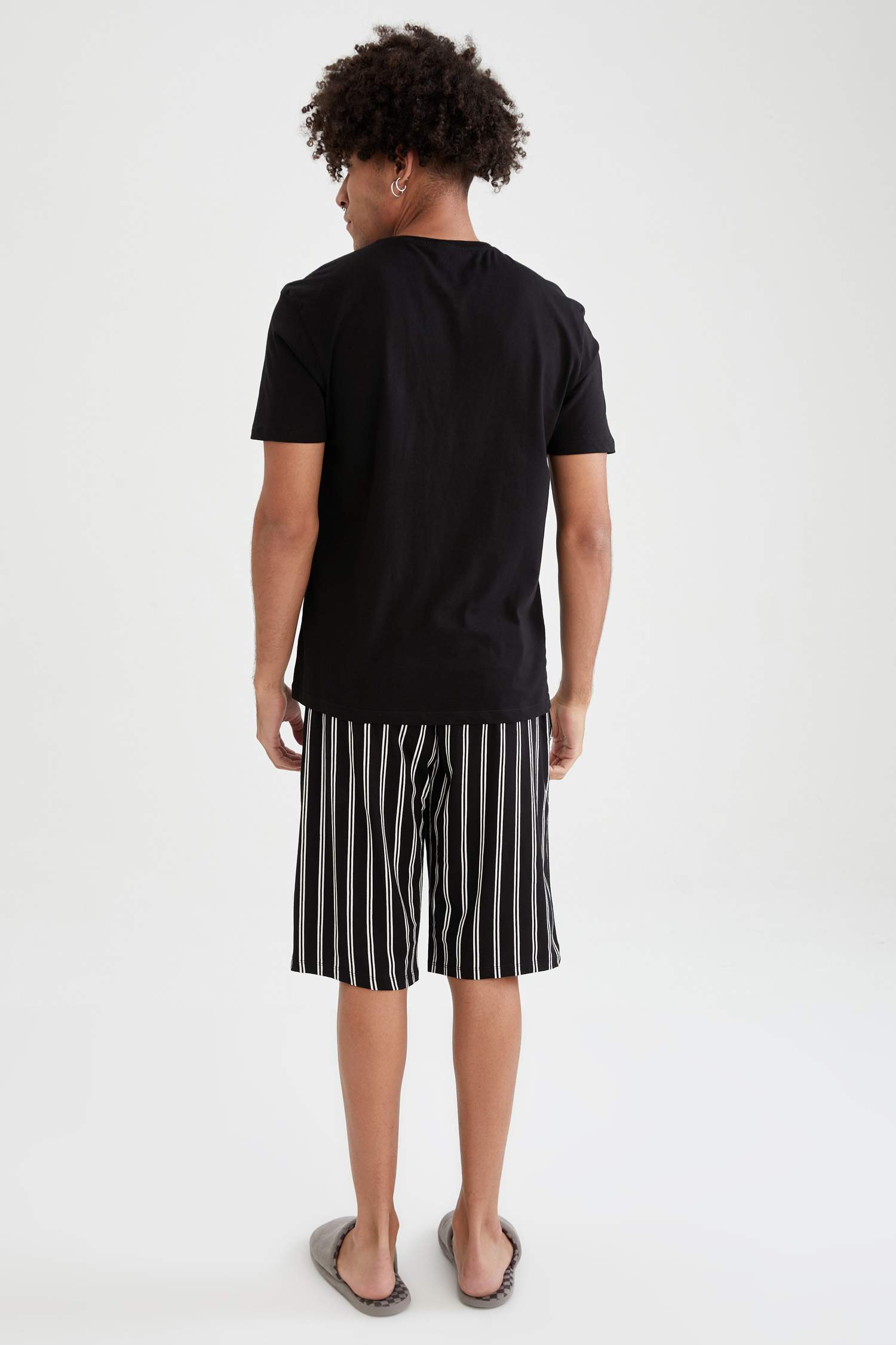 Regular Fit Çizgili Pijama Takımı