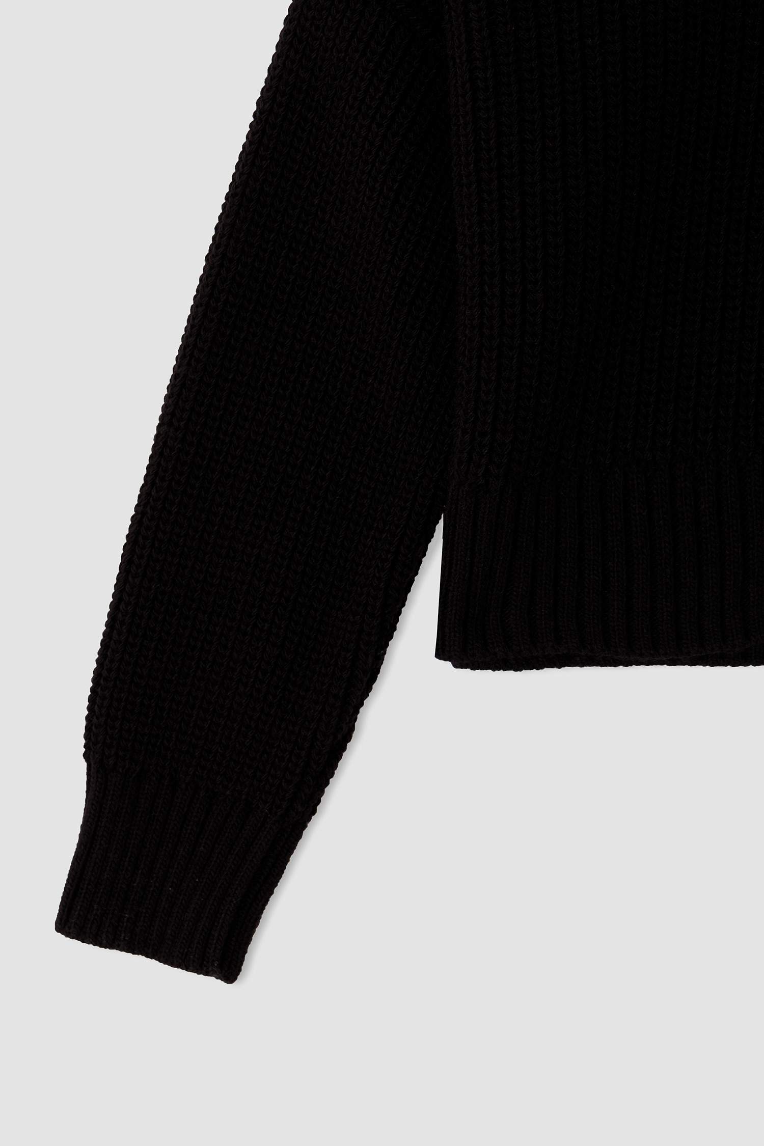 Kız Çocuk Regular Fit Yarım Boğazlı Crop Basic Triko Kazak