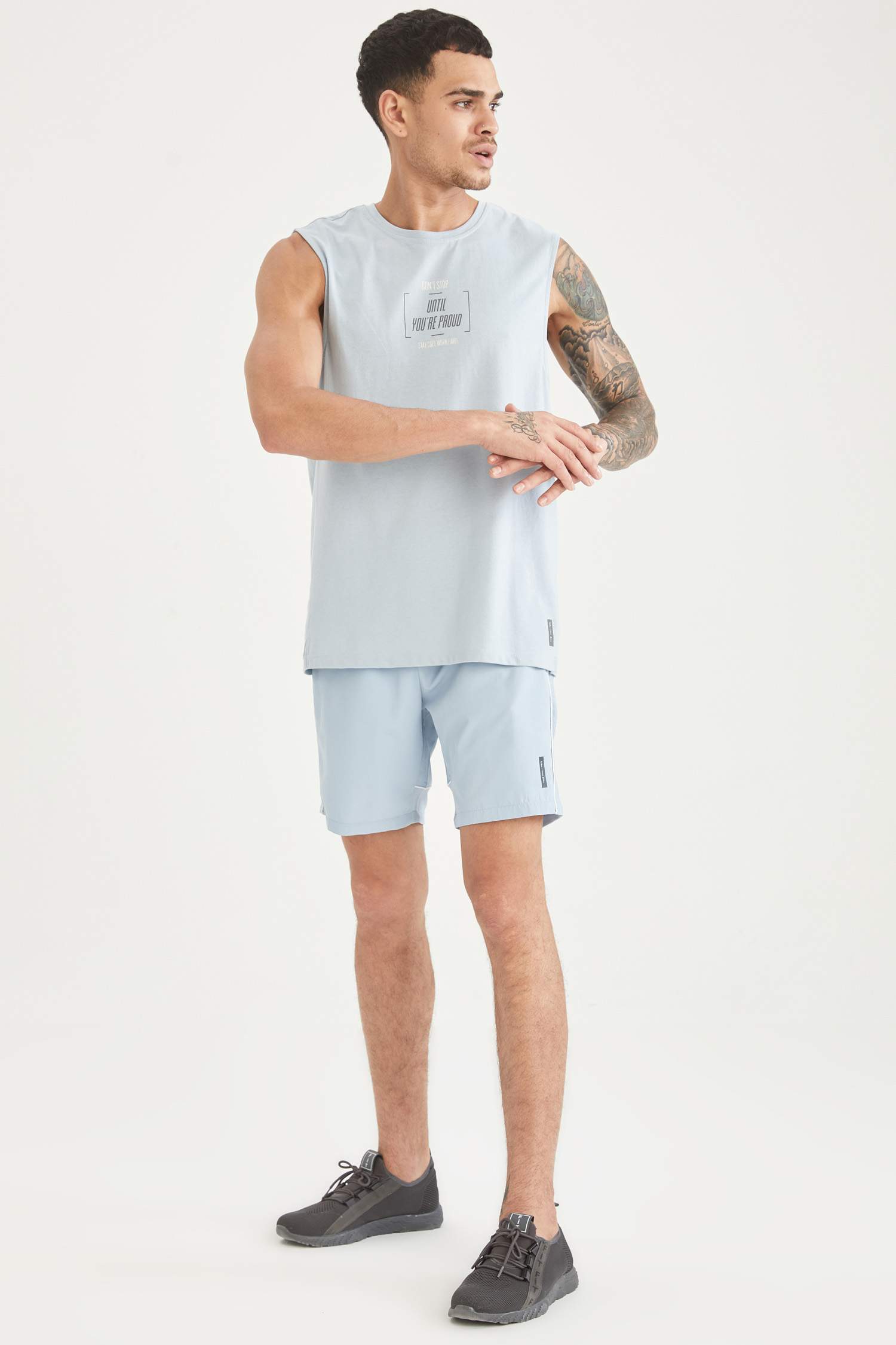 Slim Fit Basic Spor Şort