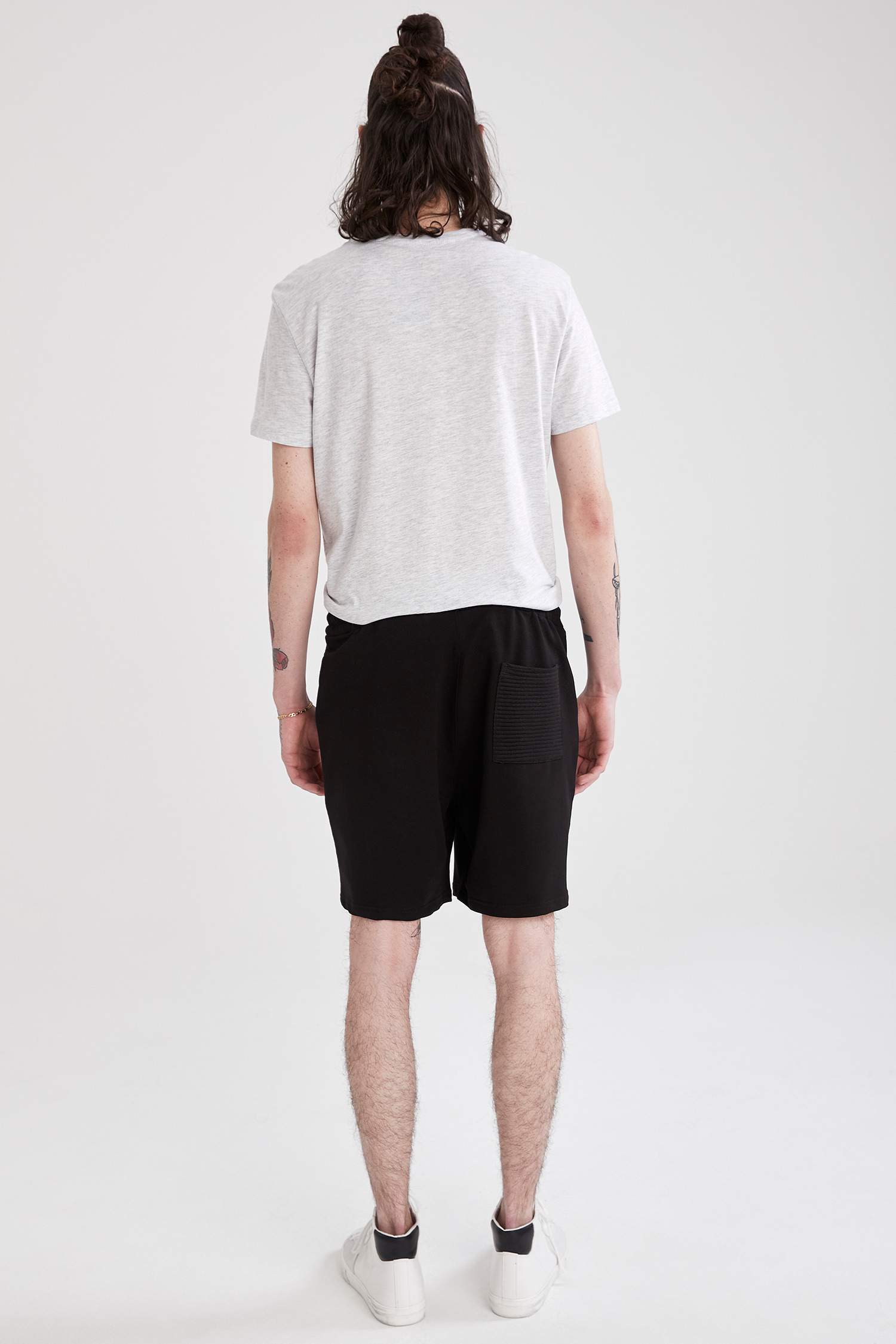 Slim Fit Bağcıklı Basic Şort
