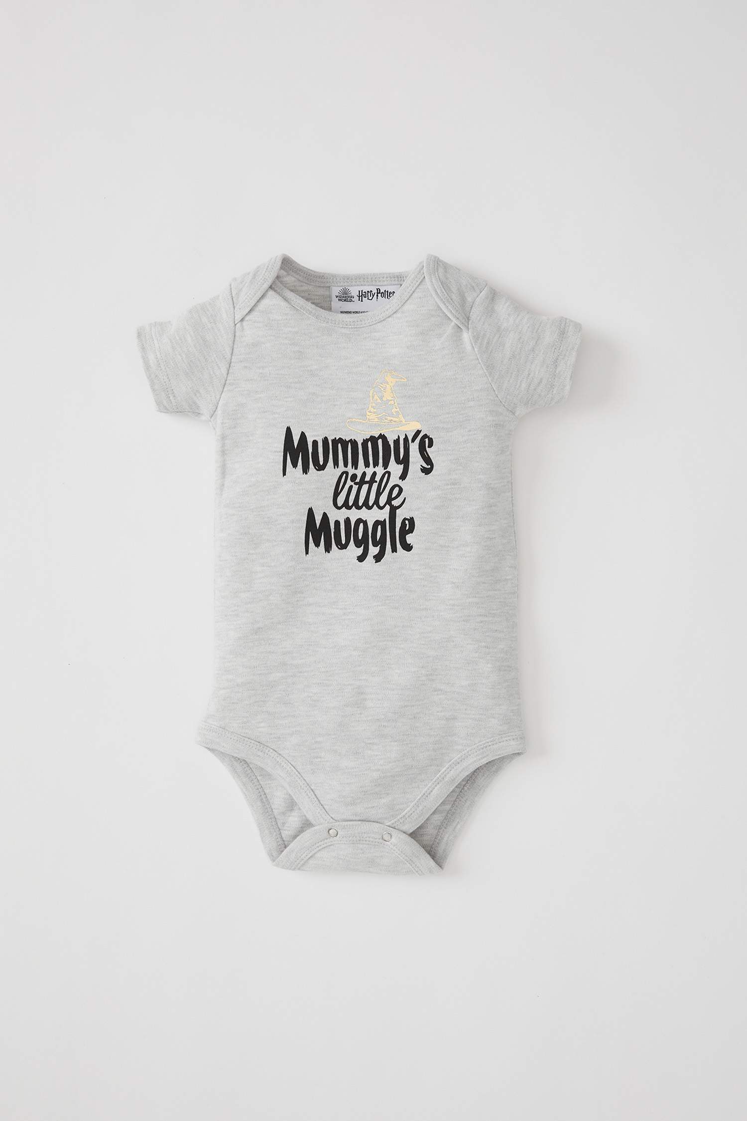 Unisex Haryy Potter Lisanslı Kısa Kol Çıtçıtlı Body