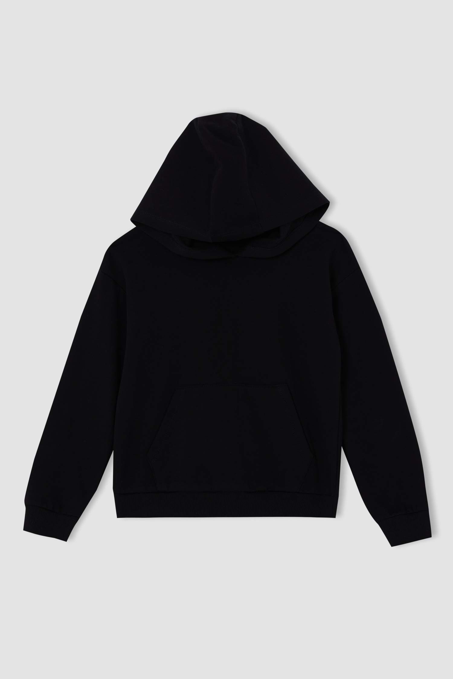 Kız Çocuk Kanguru Cepli Kapüşonlu Sweatshirt