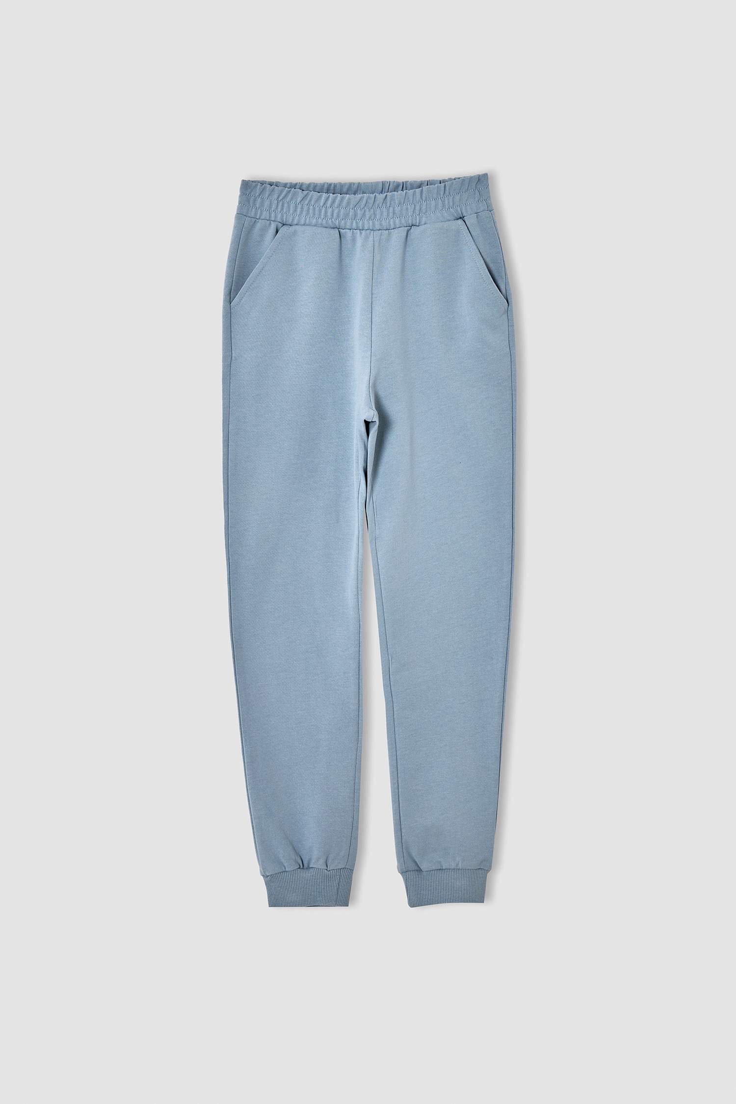 Kız Çocuk Yazı Baskılı Organik Sweatshirt ve Jogger Eşofman Alt Takımı