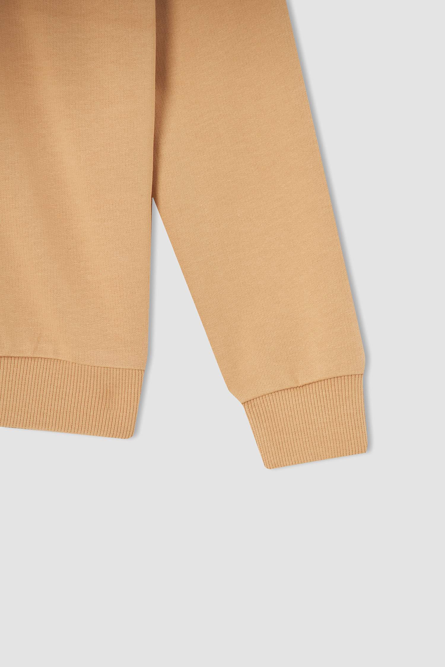Kız Çocuk Yazı Baskılı Organik Sweatshirt ve Jogger Eşofman Alt Takımı
