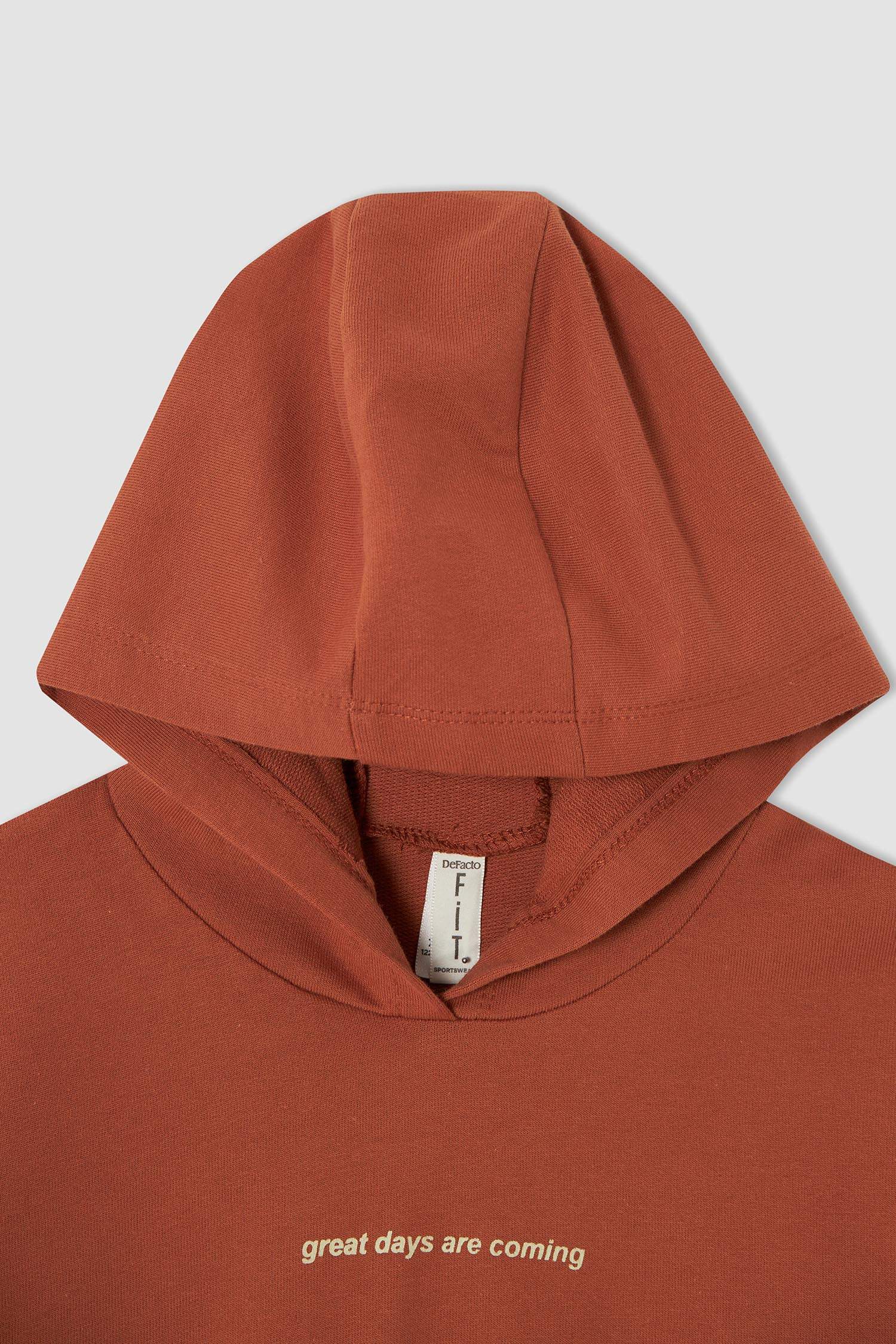 Kız Çocuk Yazı Baskılı Organik Sweatshirt ve Jogger Eşofman Alt Takımı