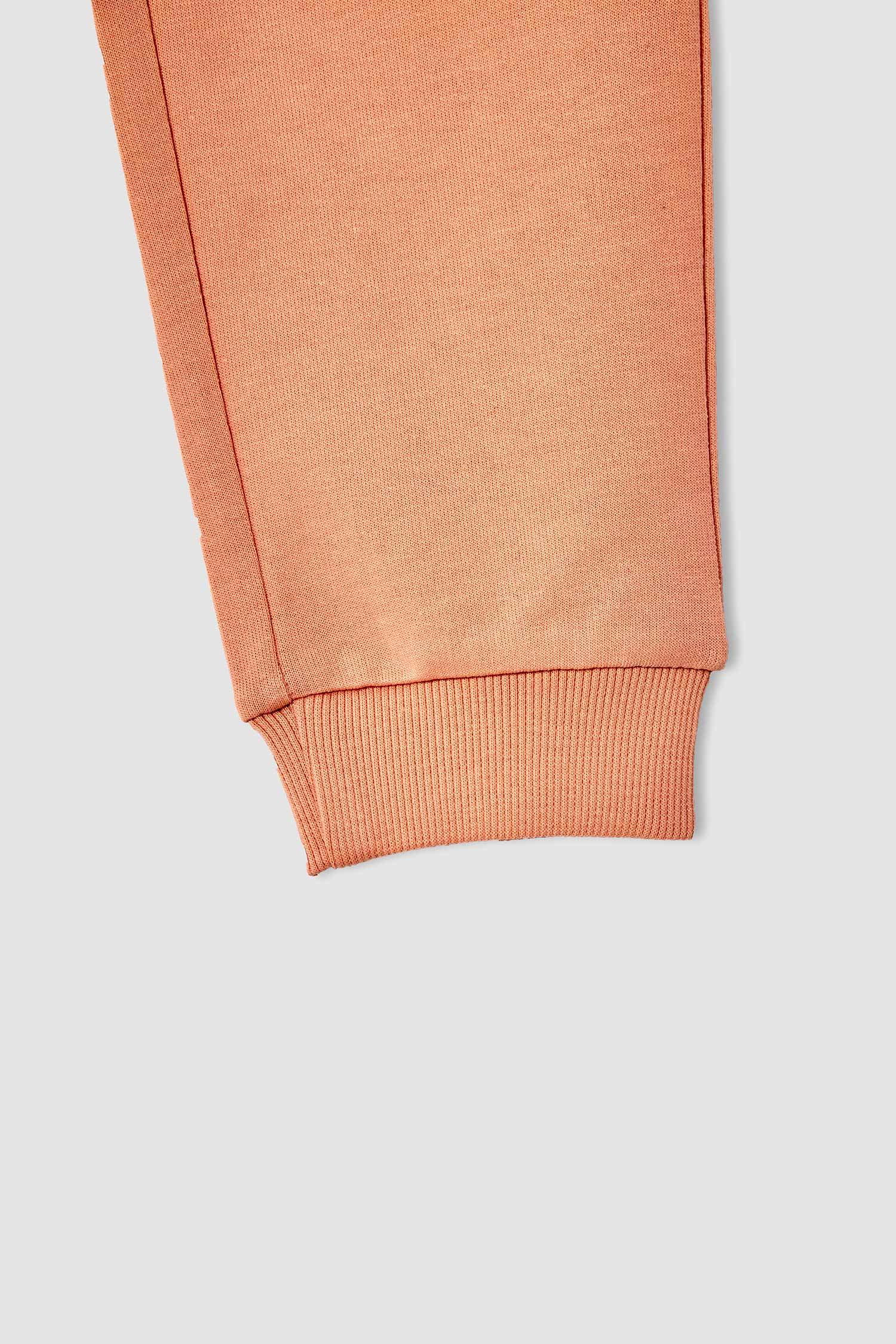 Kız Çocuk Yazı Baskılı Organik Sweatshirt ve Jogger Eşofman Alt Takımı