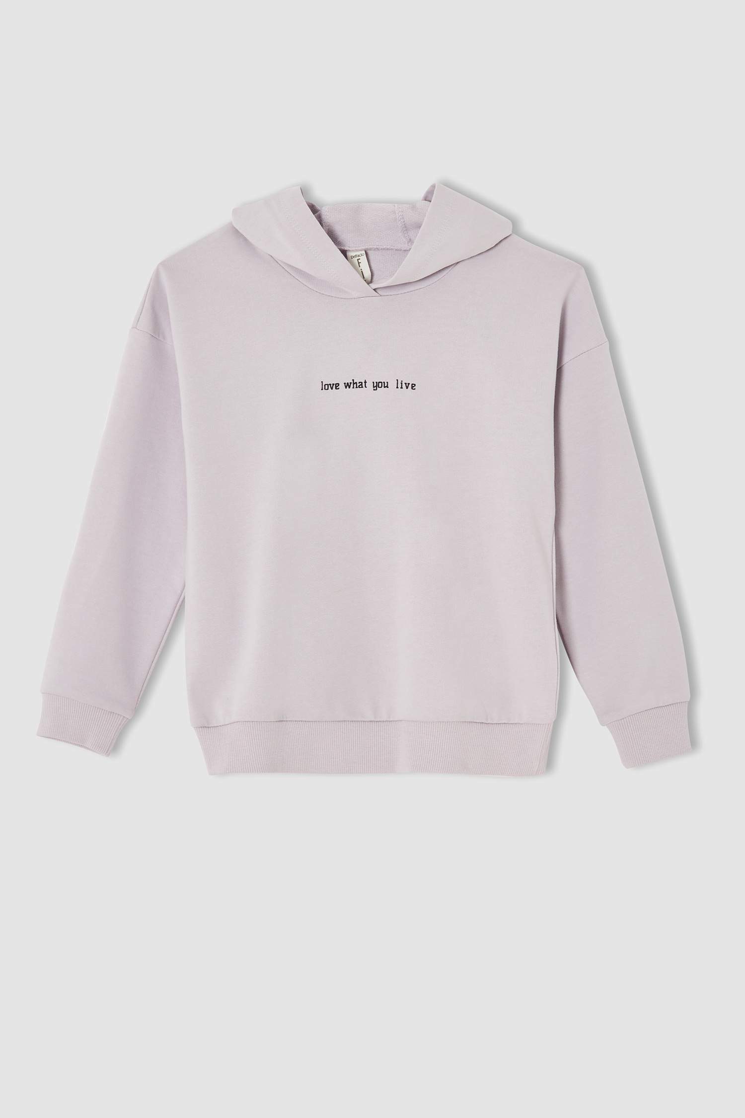 Kız Çocuk Yazı Baskılı Organik Sweatshirt ve Jogger Eşofman Alt Takımı