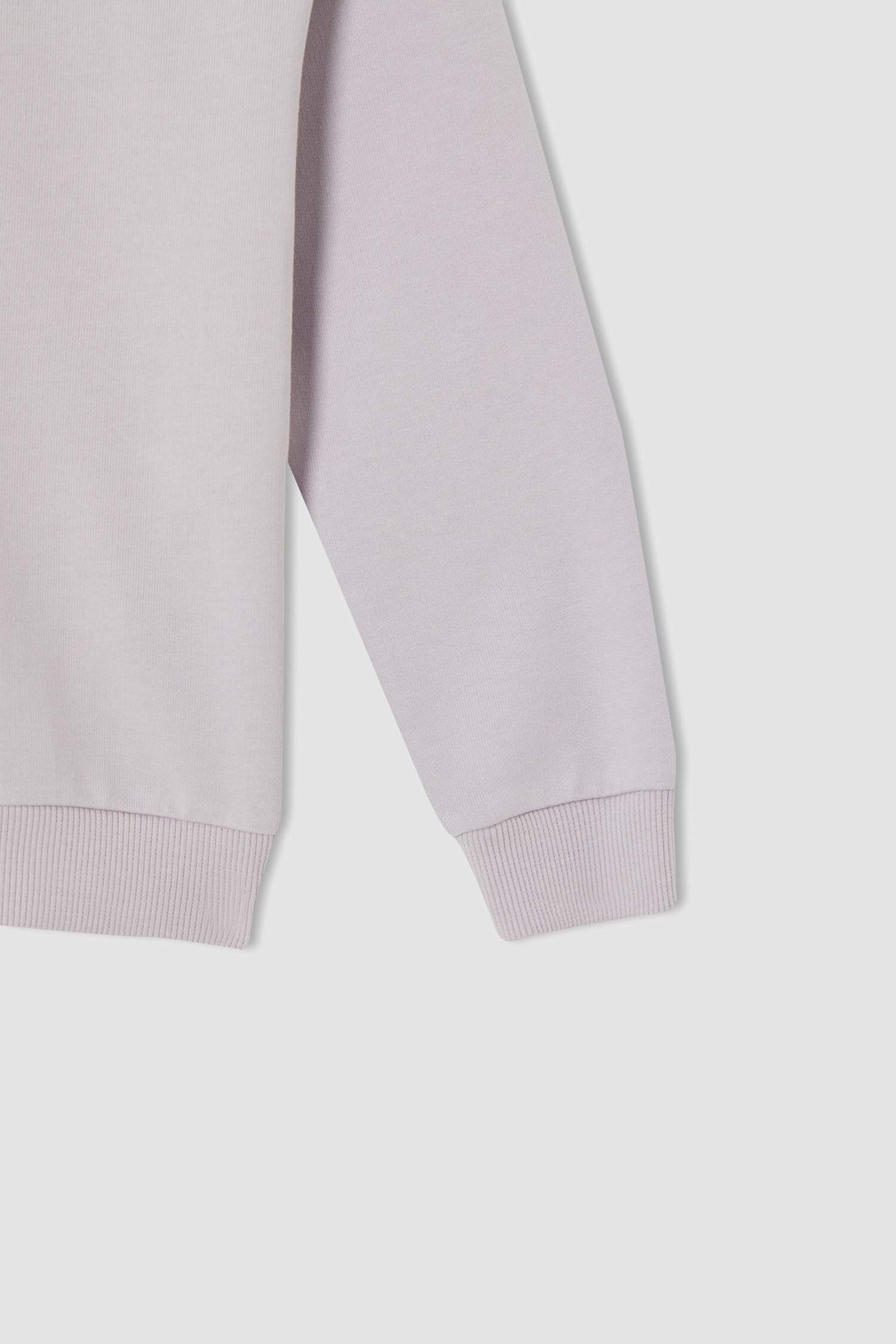 Kız Çocuk Yazı Baskılı Organik Sweatshirt ve Jogger Eşofman Alt Takımı