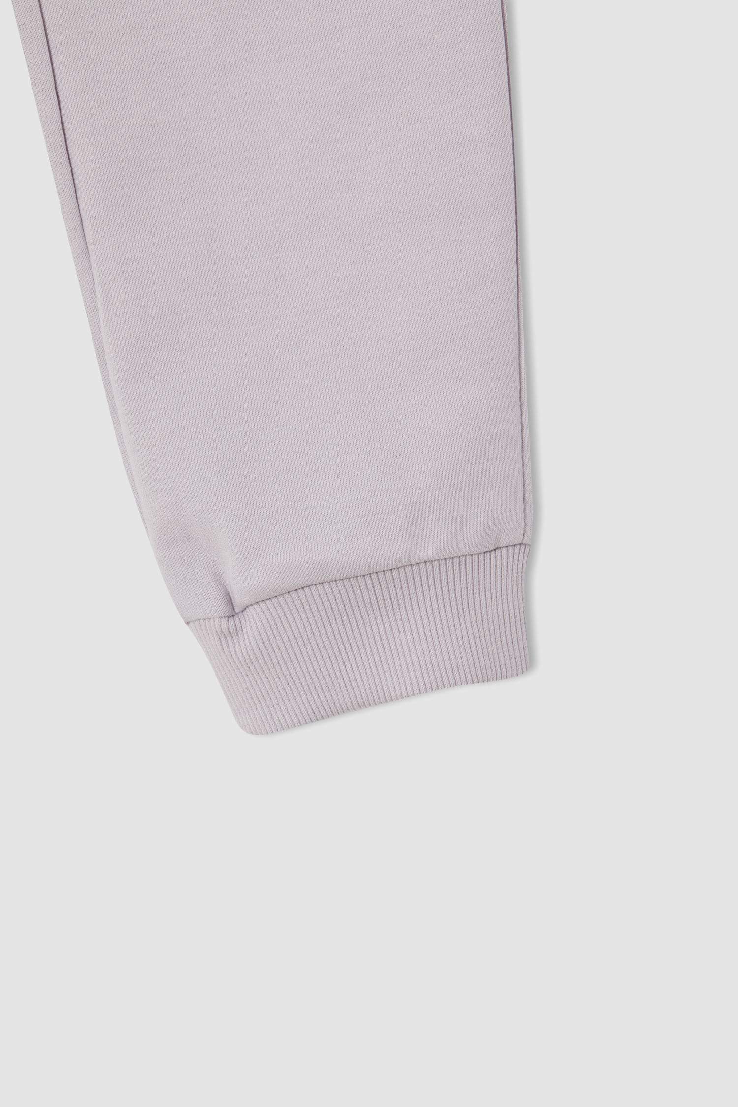 Kız Çocuk Yazı Baskılı Organik Sweatshirt ve Jogger Eşofman Alt Takımı
