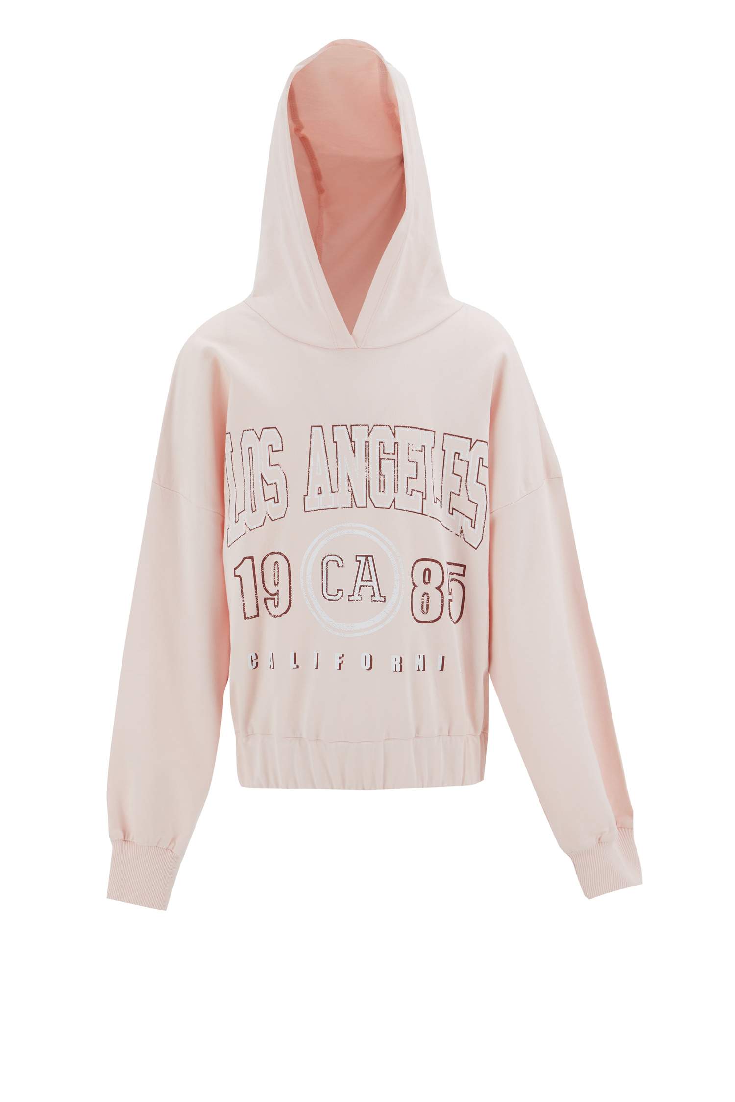 Kız Çocuk Yazı Baskılı Kapüşonlu Sweatshirt