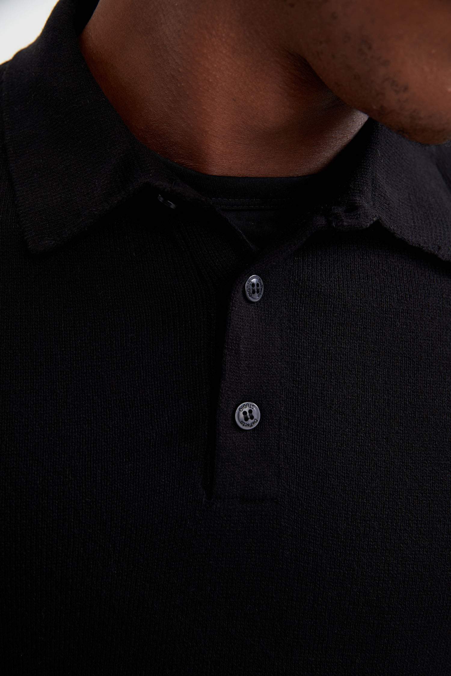 Slim Fit Polo Yaka Triko Kazak