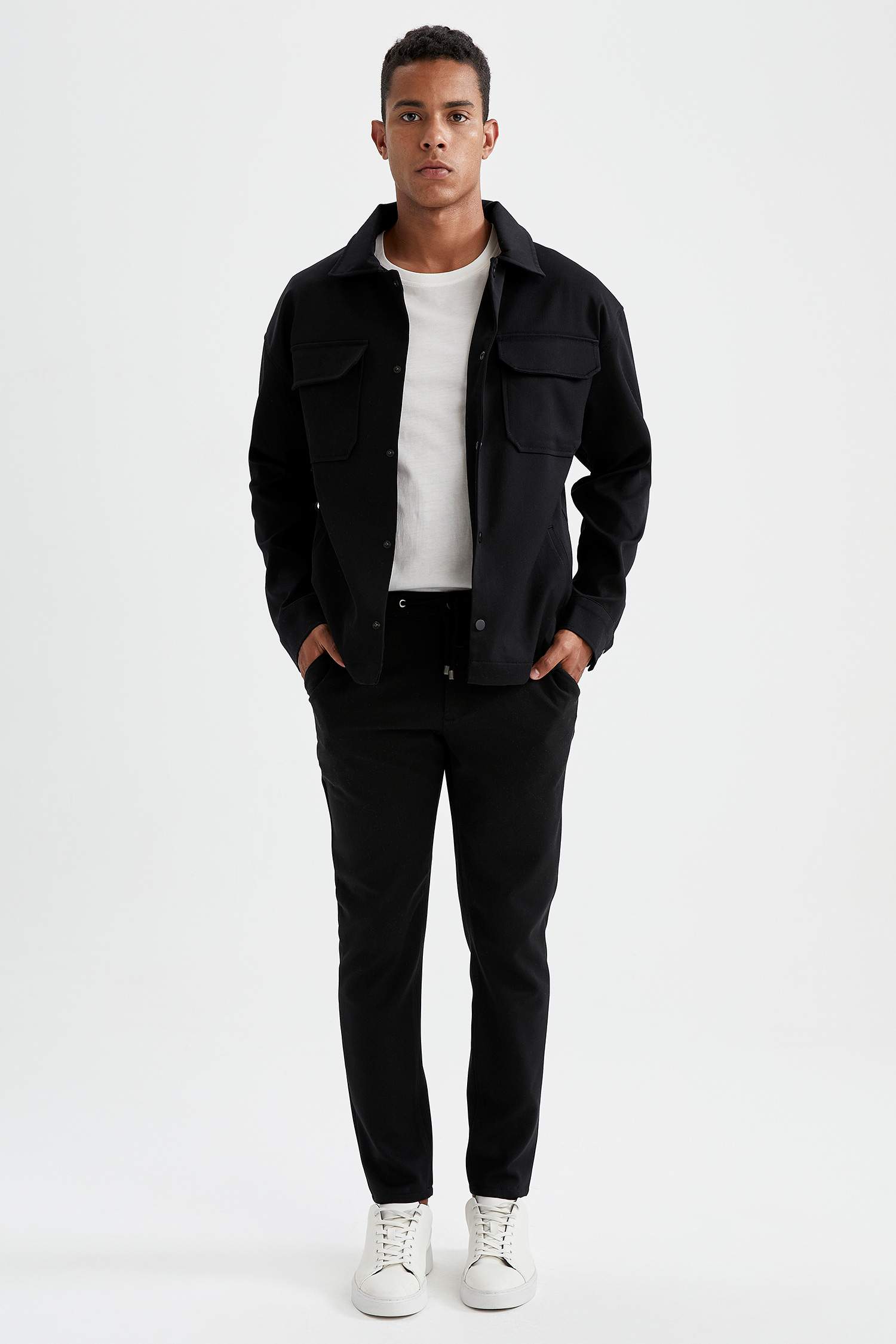 Oversize Fit Polo Yaka Gömlek Ceket
