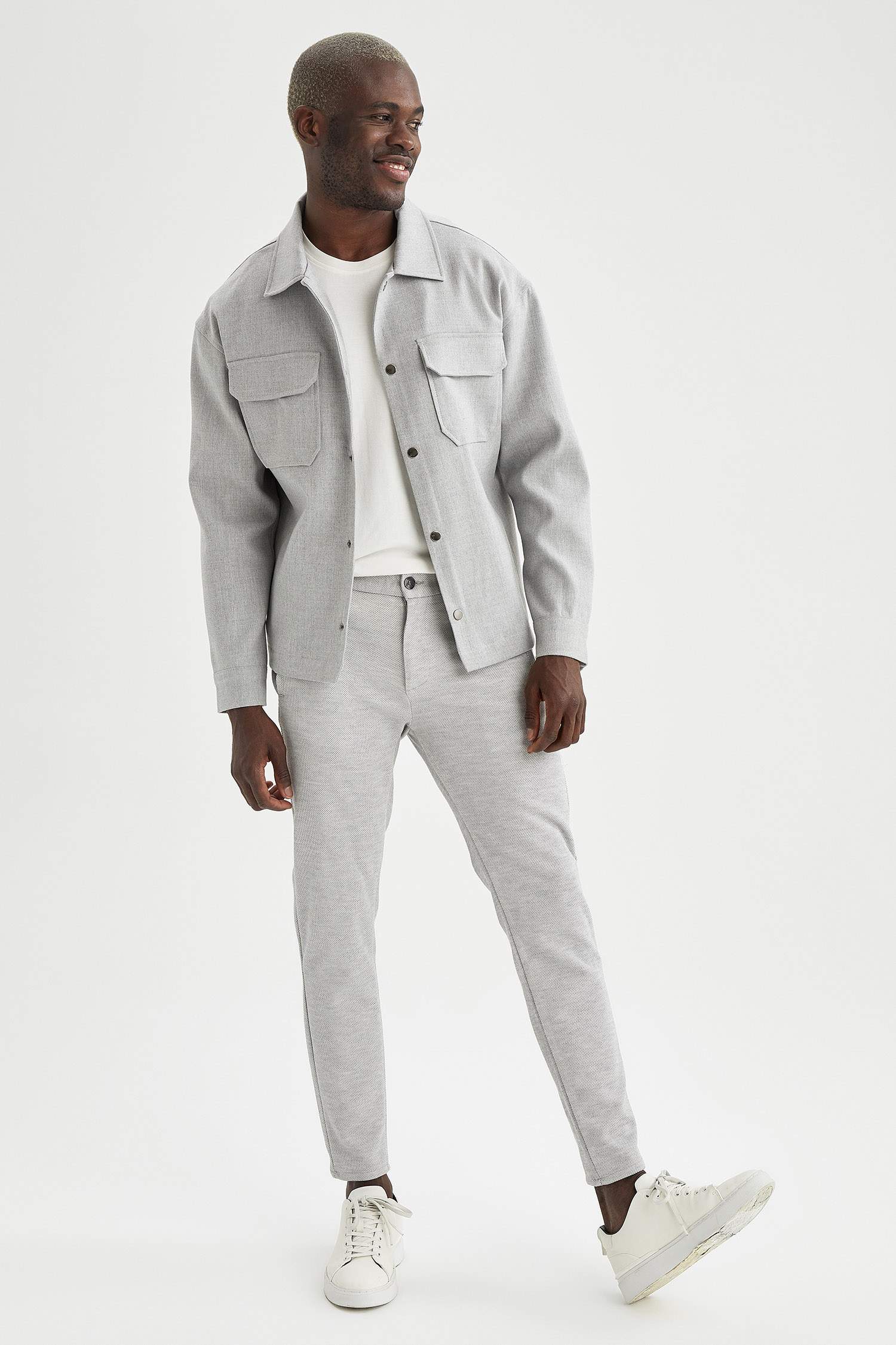 Oversize Fit Polo Yaka Gömlek Ceket