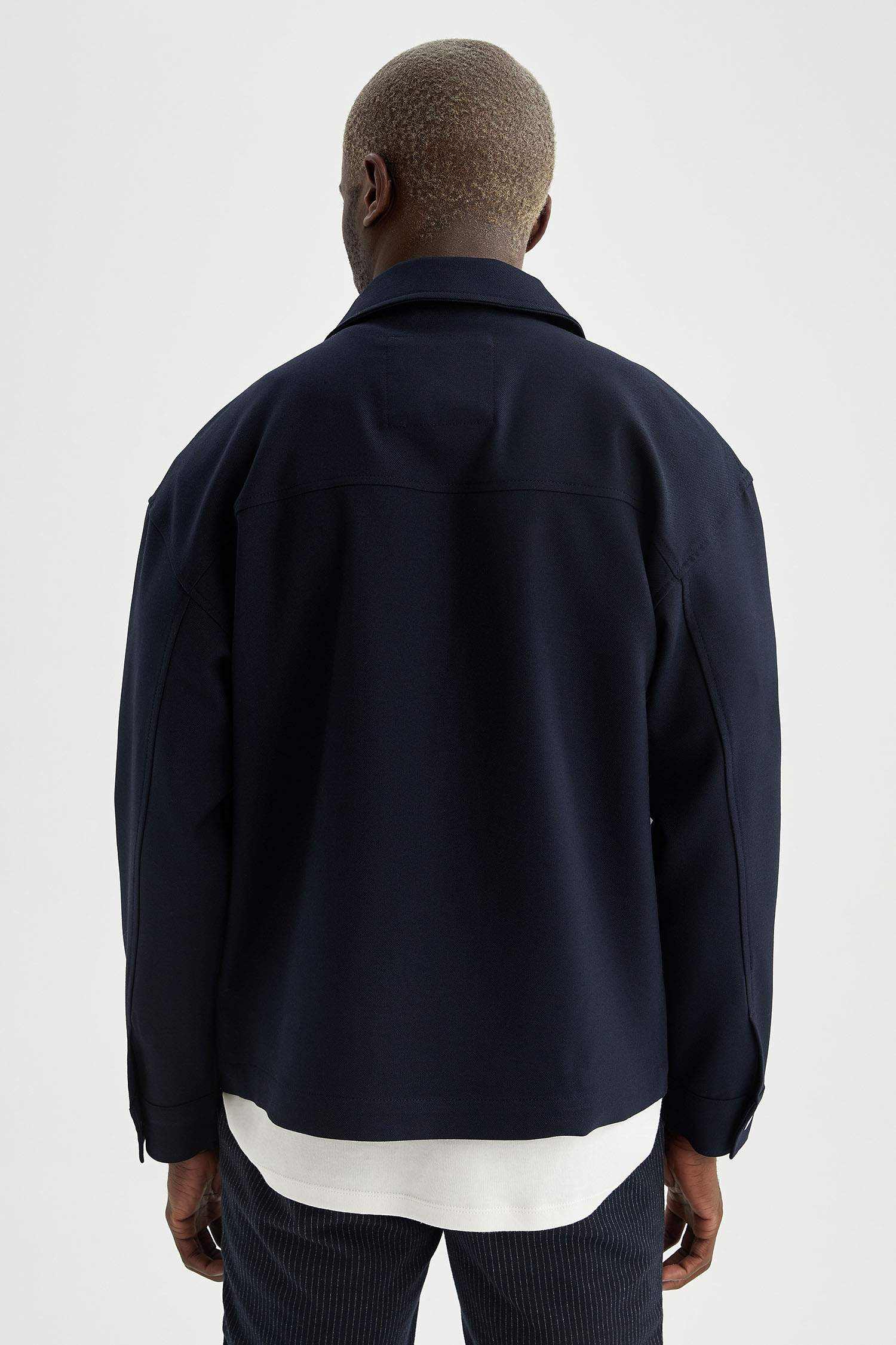 Oversize Fit Polo Yaka Gömlek Ceket