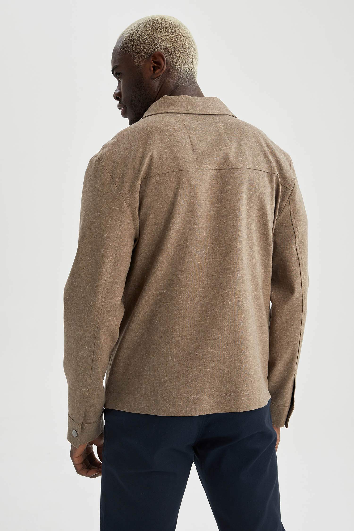 Oversize Fit Polo Yaka Gömlek Ceket