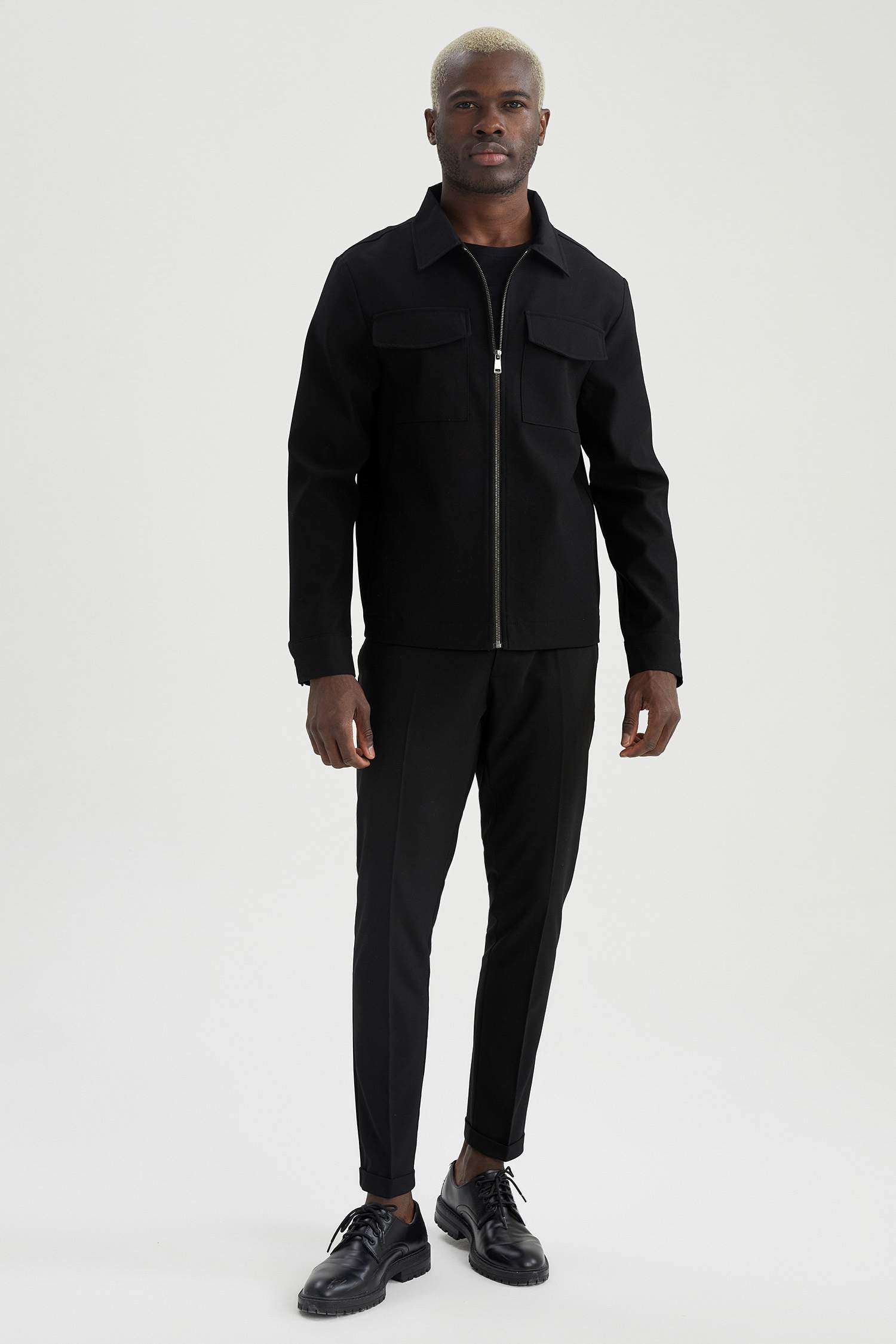Oversize Fit Polo Yaka Gömlek Ceket