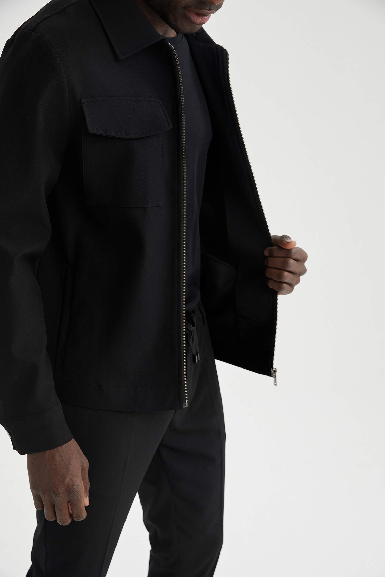 Oversize Fit Polo Yaka Gömlek Ceket