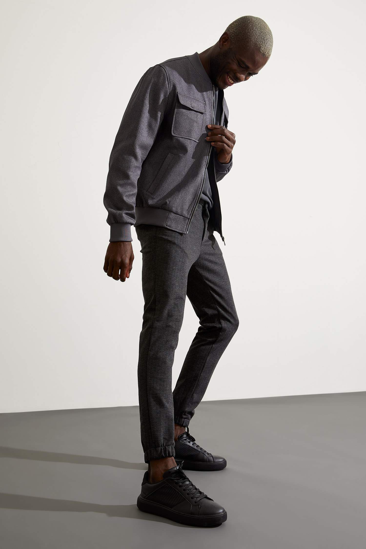 Slim Fit Kolej Yaka Bomber Gömlek Ceket
