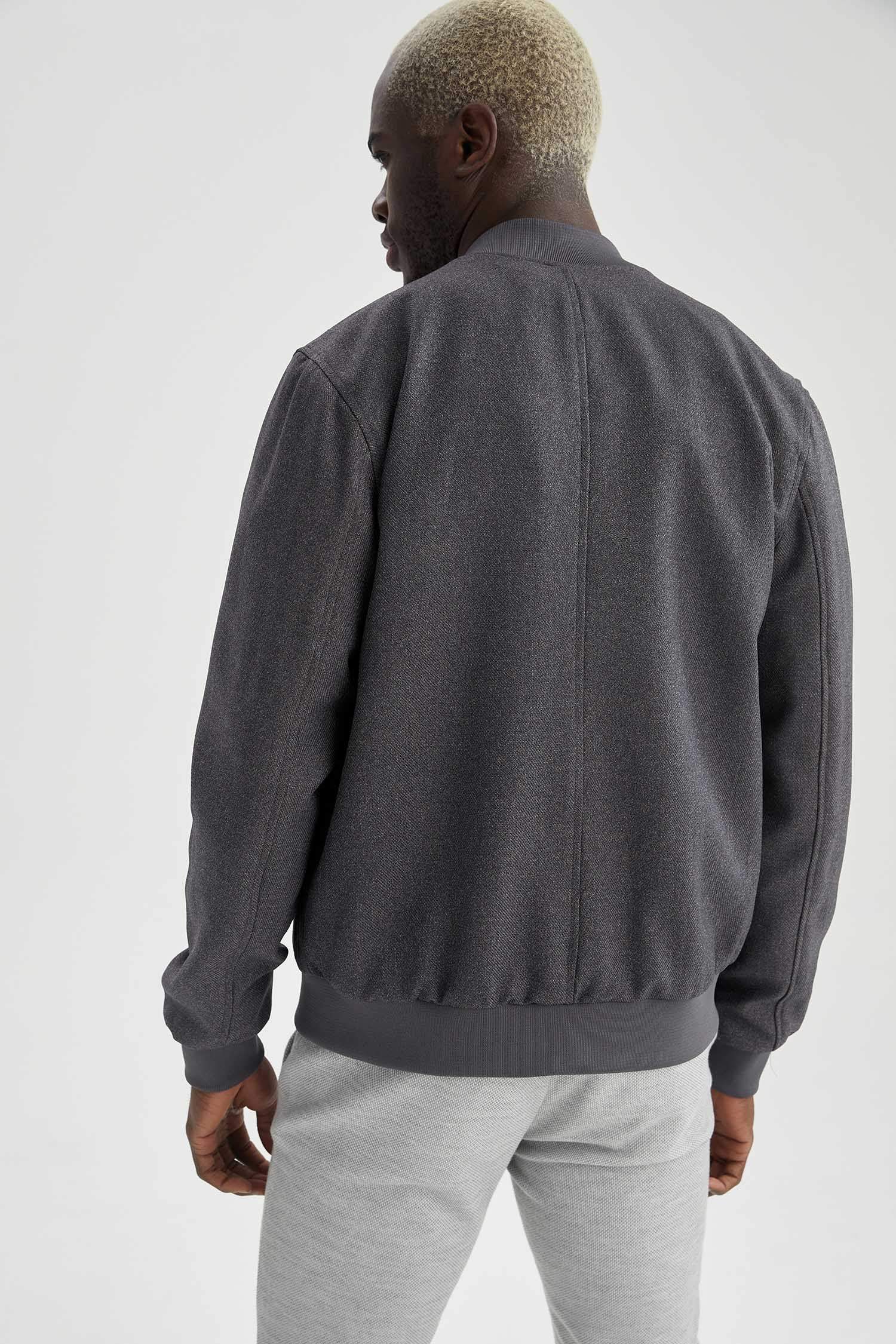 Slim Fit Kolej Yaka Bomber Gömlek Ceket