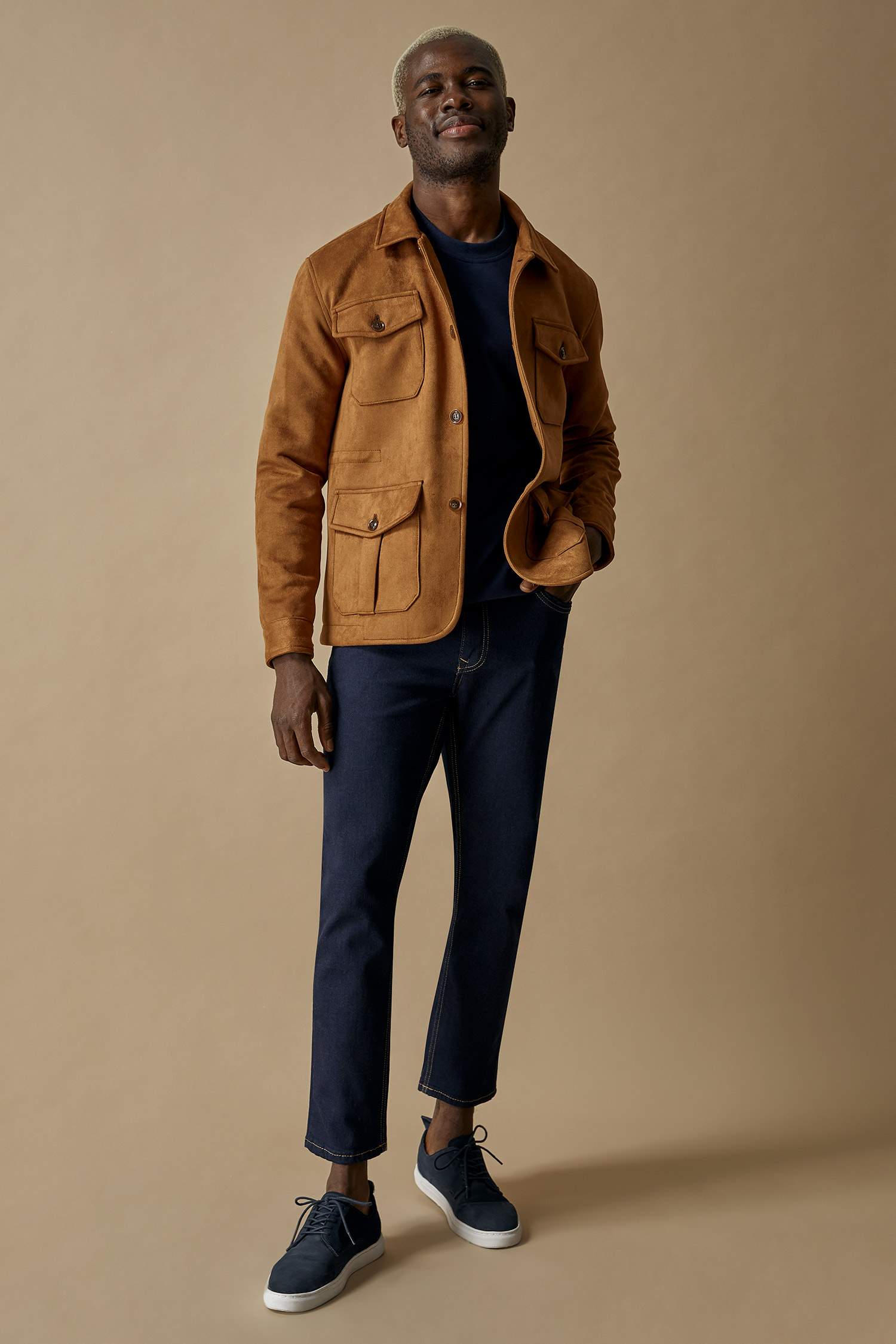 Slim Fit Süet Gömlek Ceket