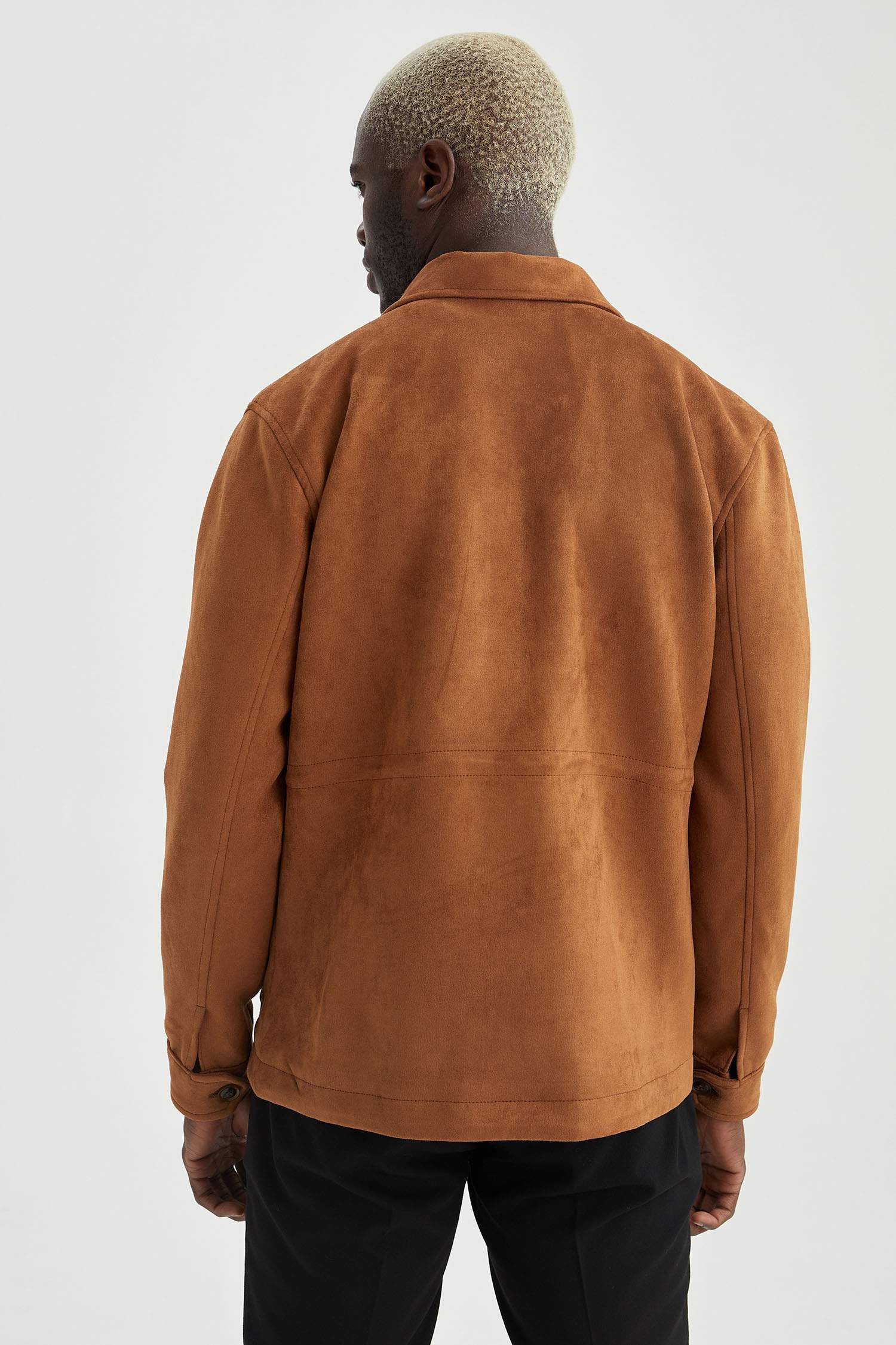 Slim Fit Süet Gömlek Ceket