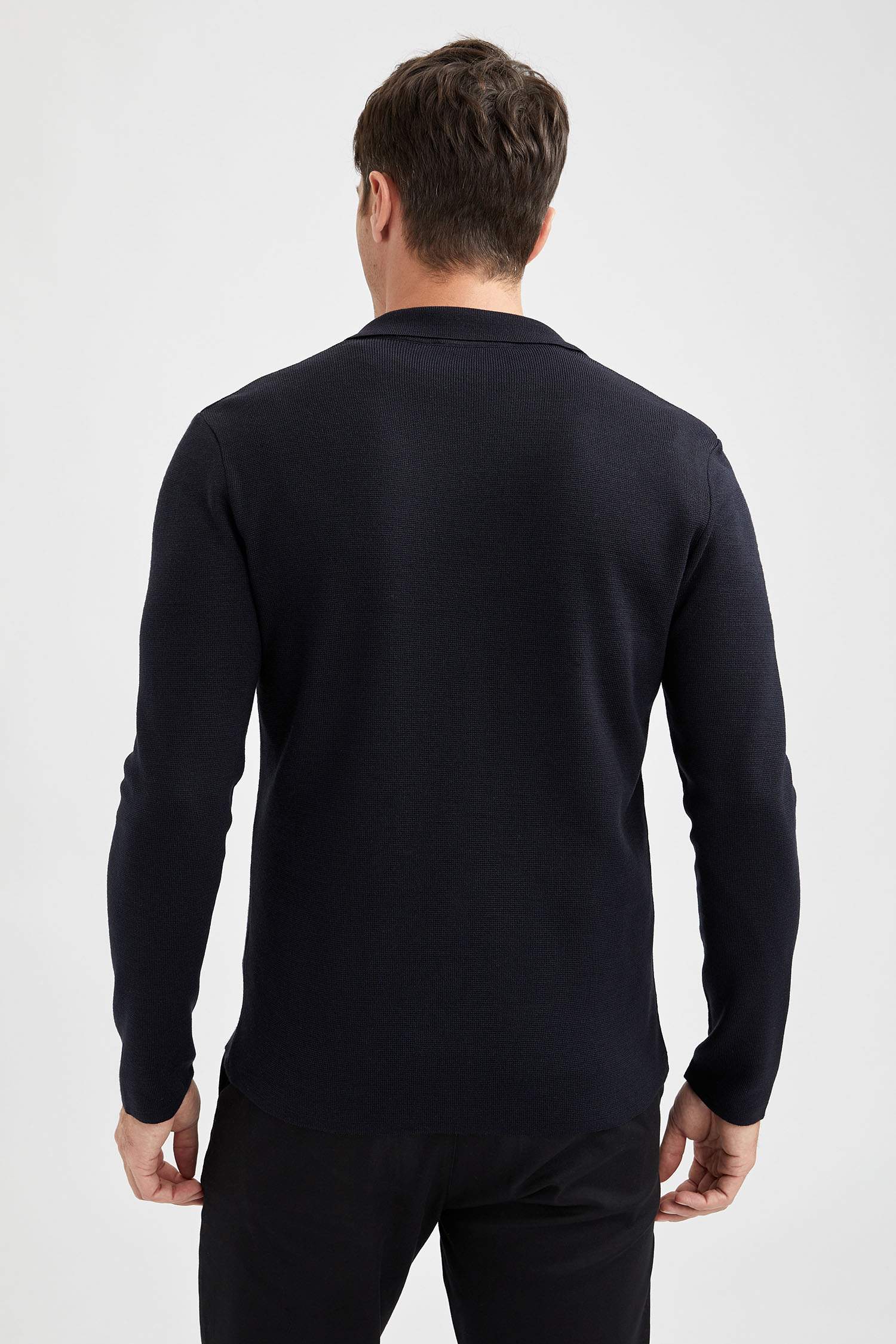Slim Fit Düğmeli Triko Hırka