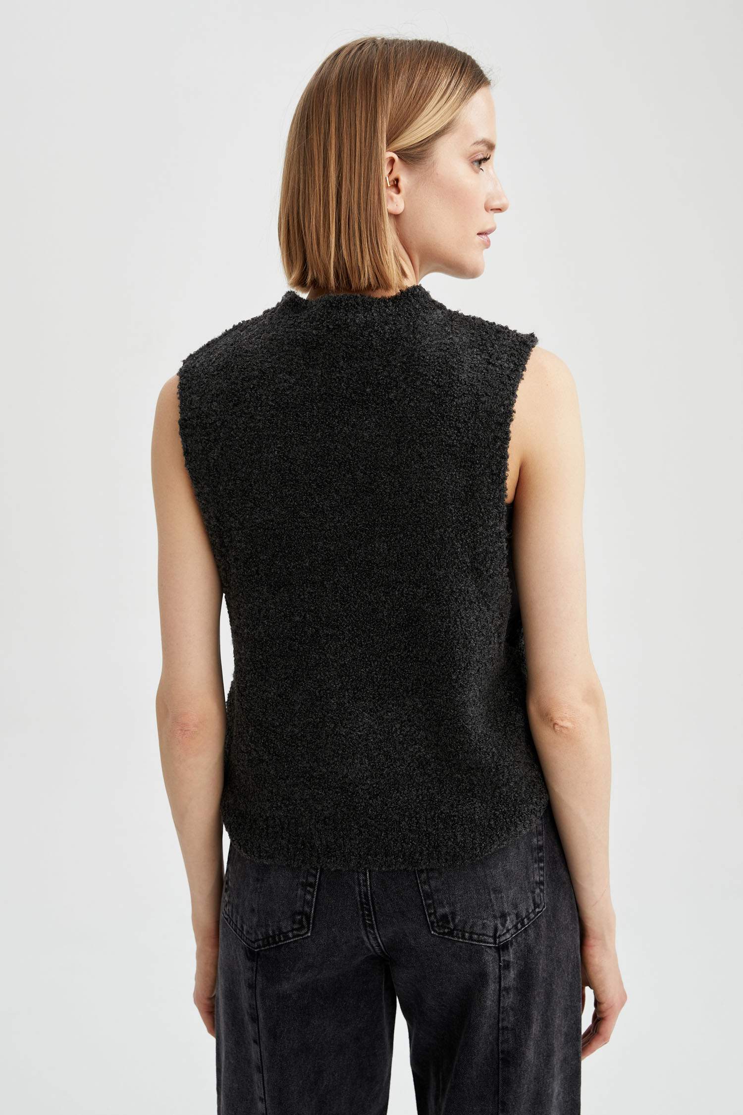 Basic Bisiklet Yaka Relax Fit Triko Süveter