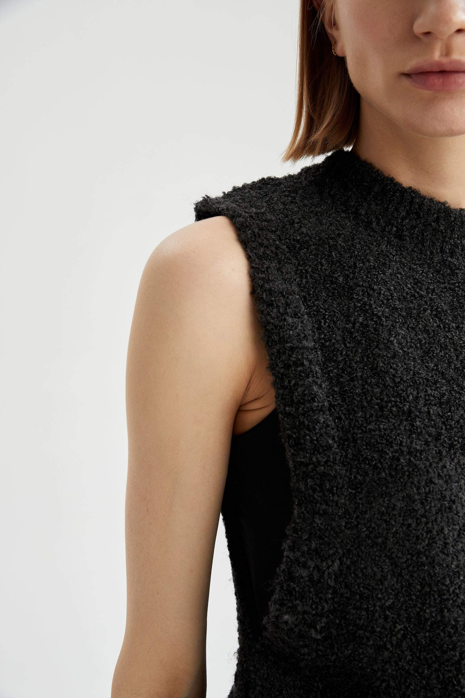 Basic Bisiklet Yaka Relax Fit Triko Süveter