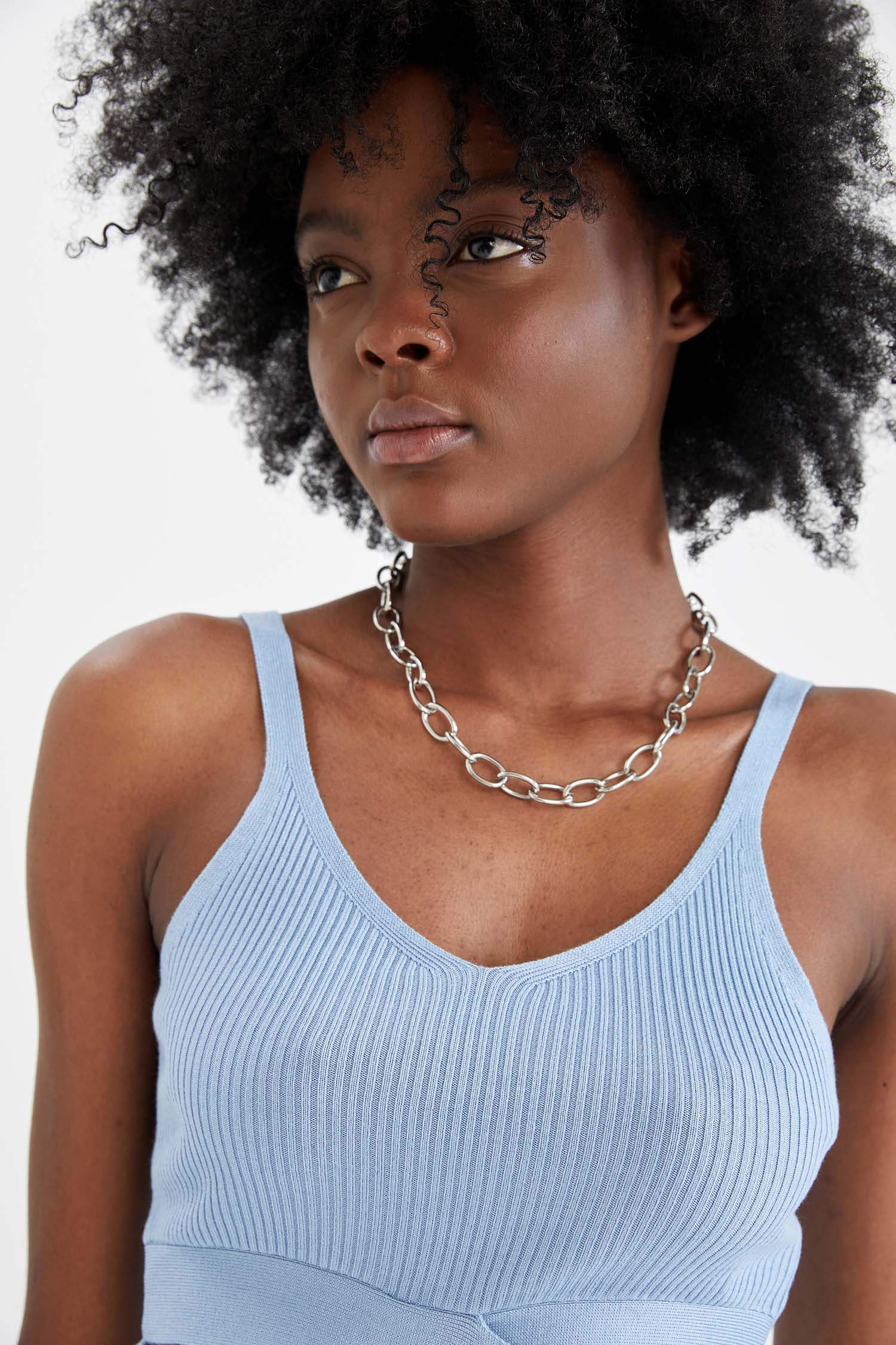 Askılı Crop Triko Atlet