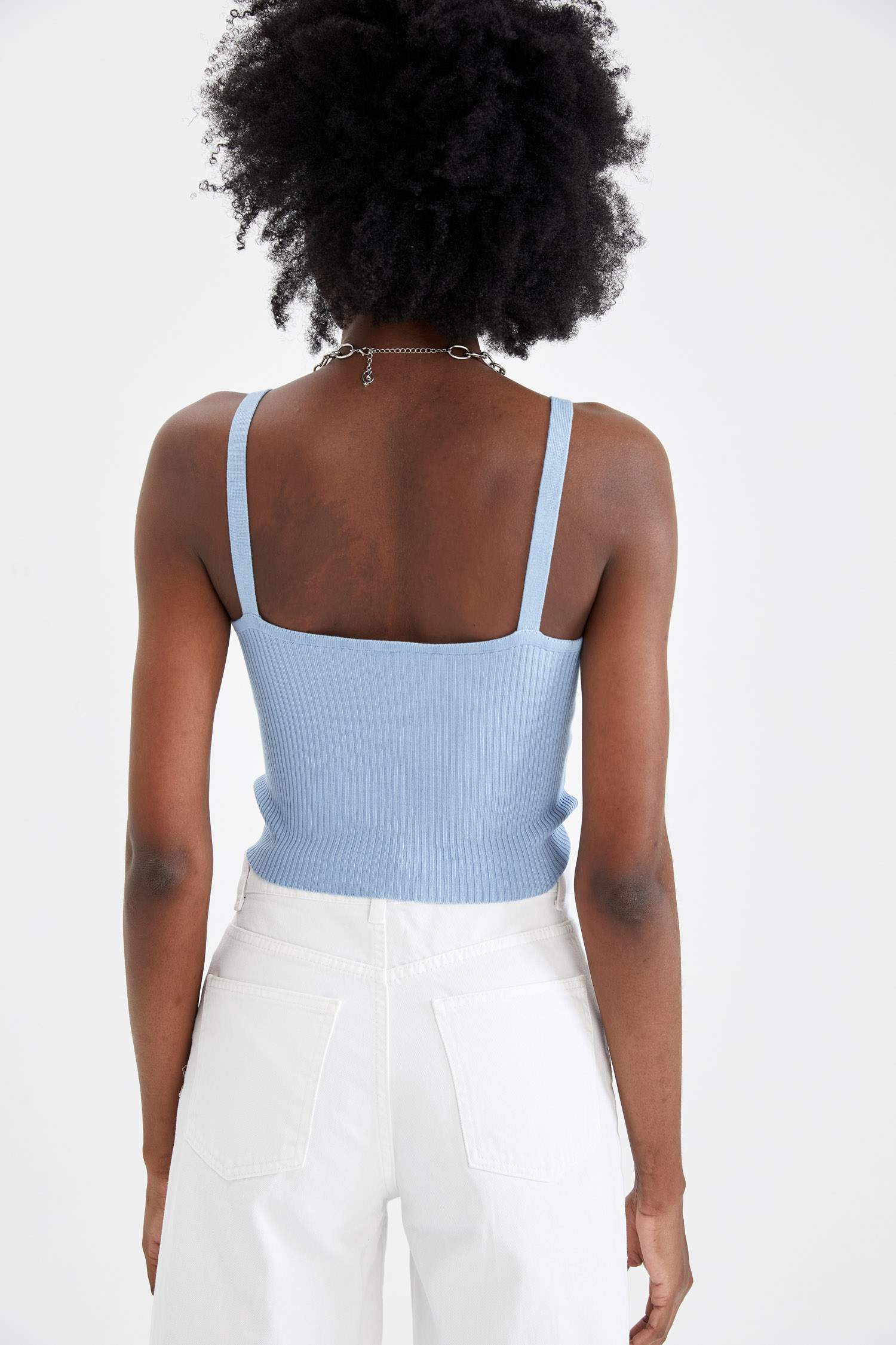 Askılı Crop Triko Atlet