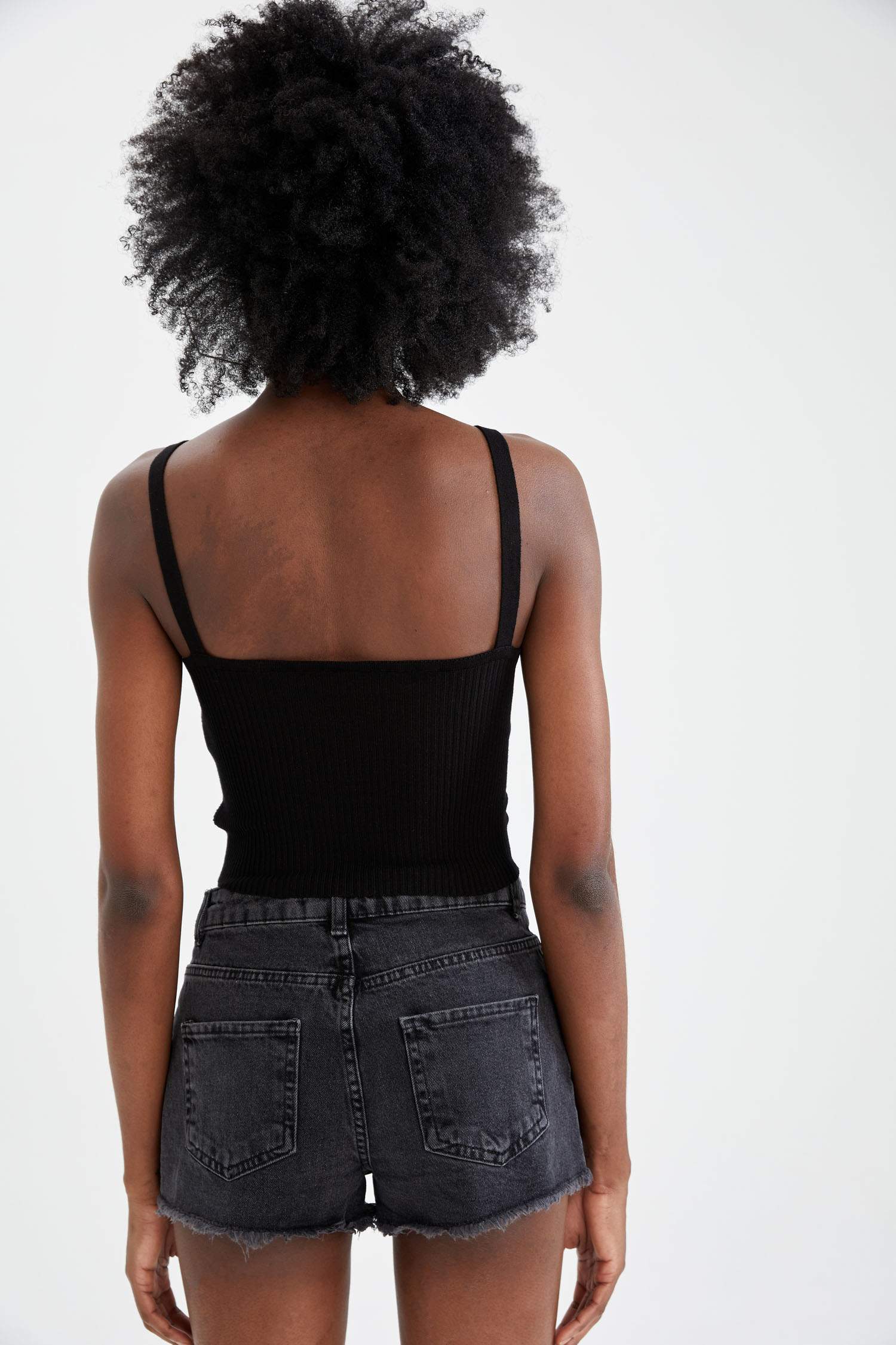 Askılı Crop Triko Atlet