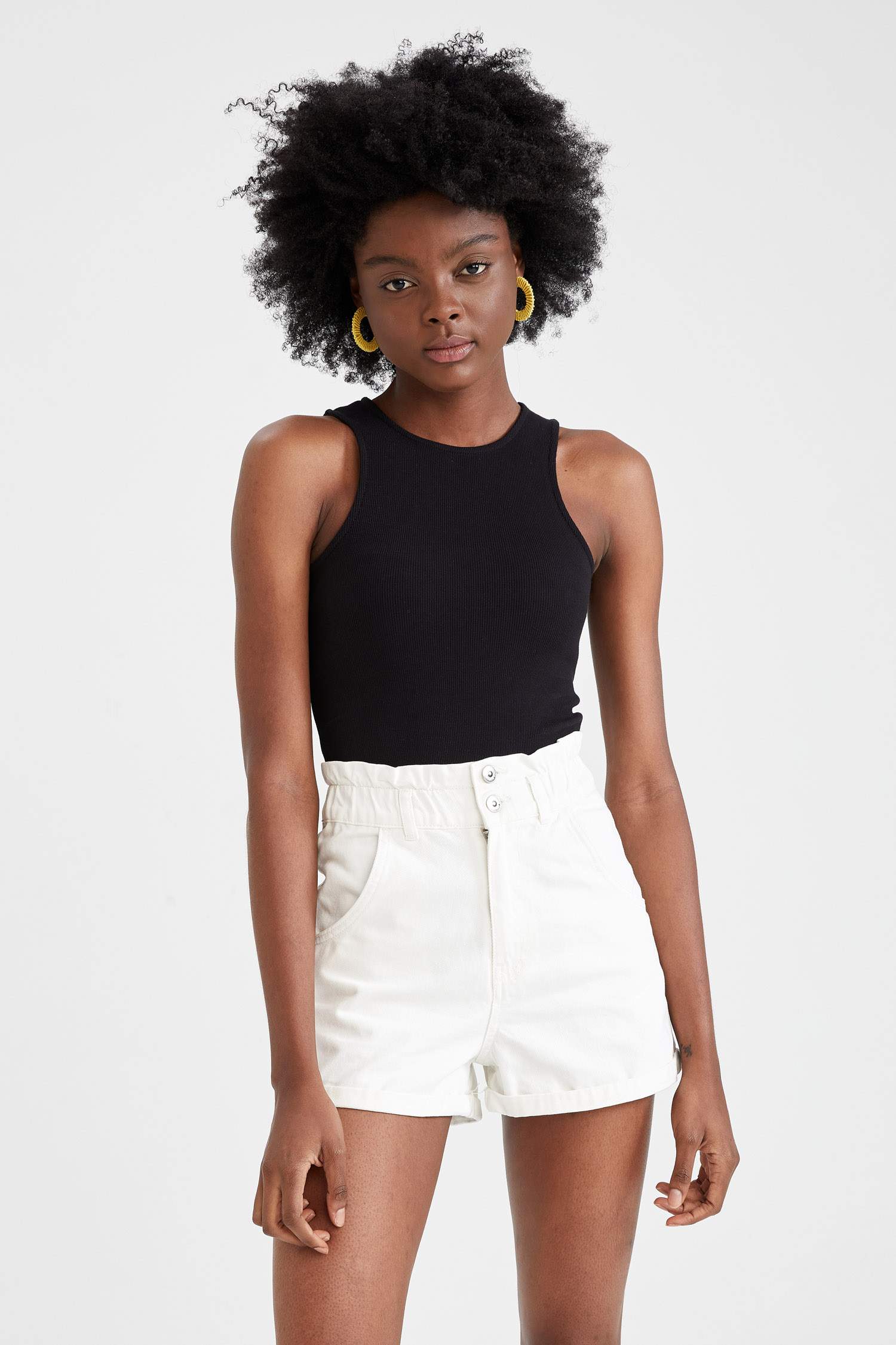 Halter Yaka Slim Fit Bodysuit