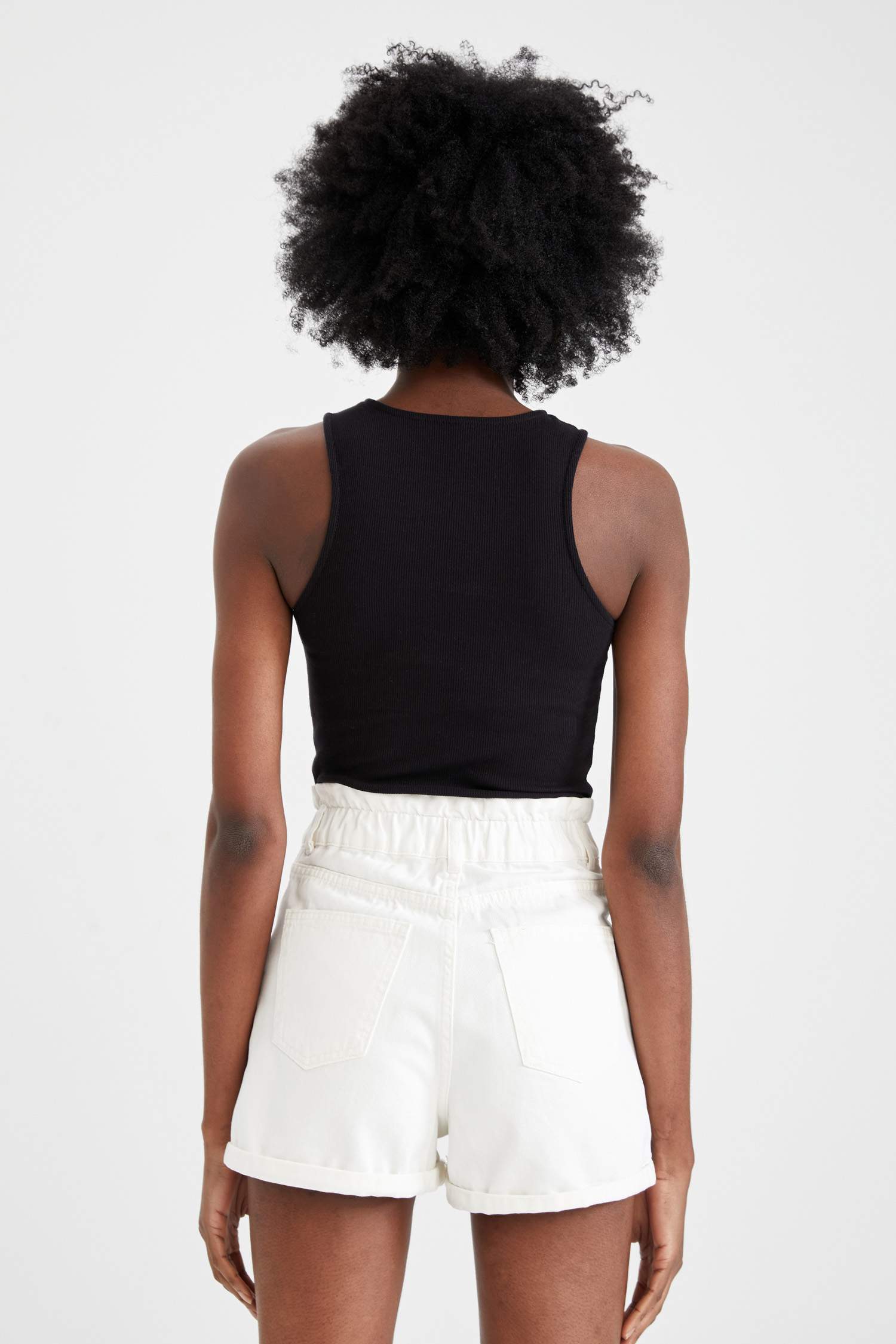 Halter Yaka Slim Fit Bodysuit