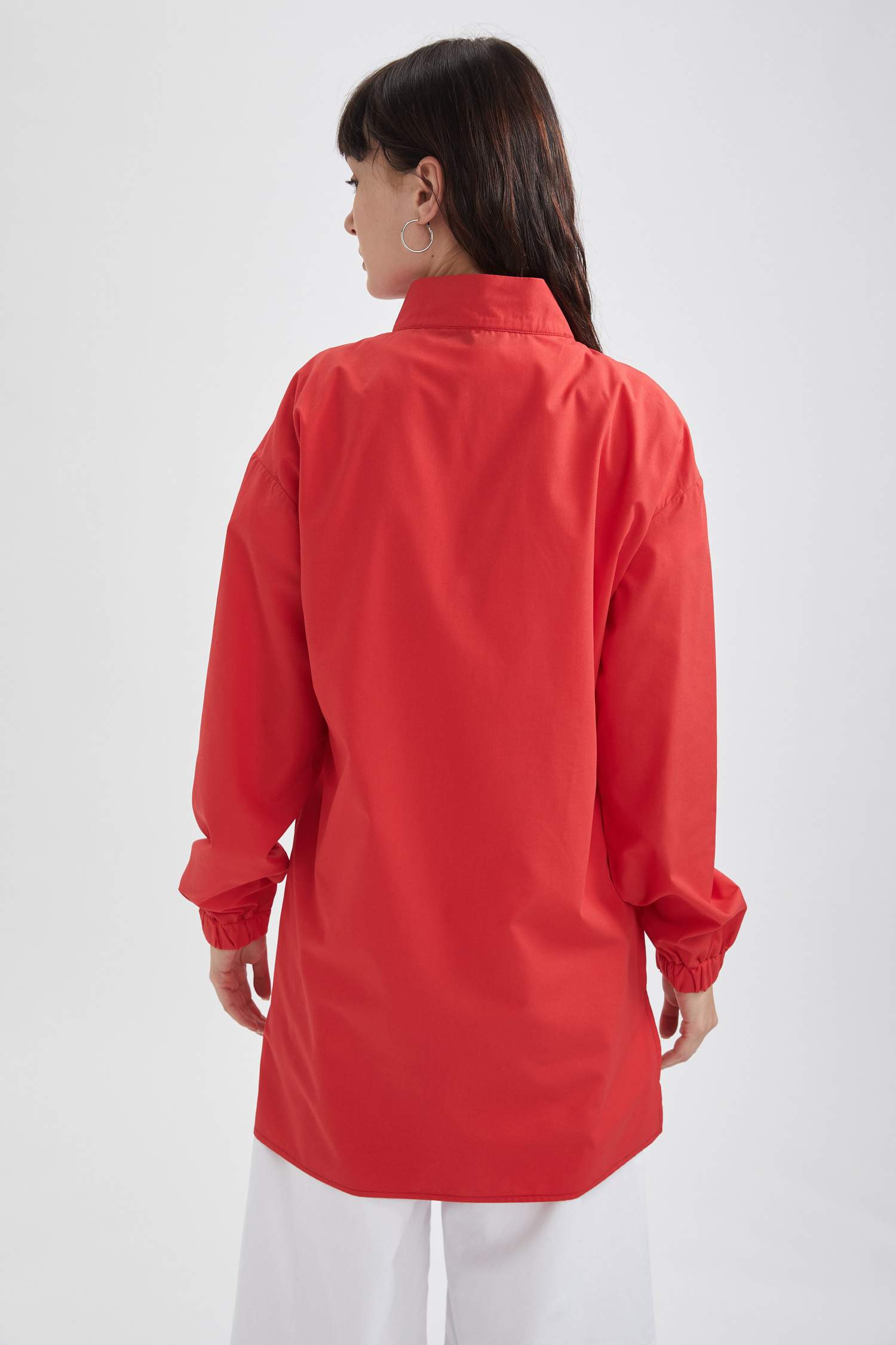 Relax Fit Kanguru Cepli Poplin Tunik