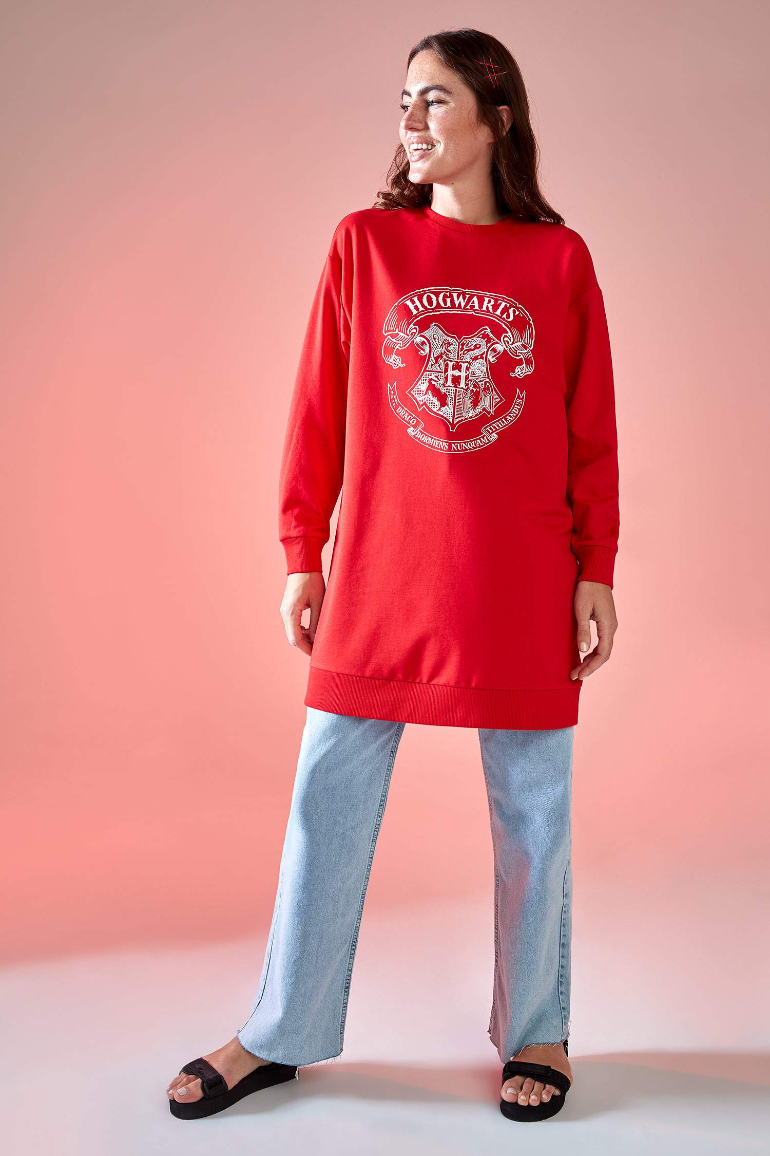 Harry Potter Lisanslı Relax Fit Sweat Tunik