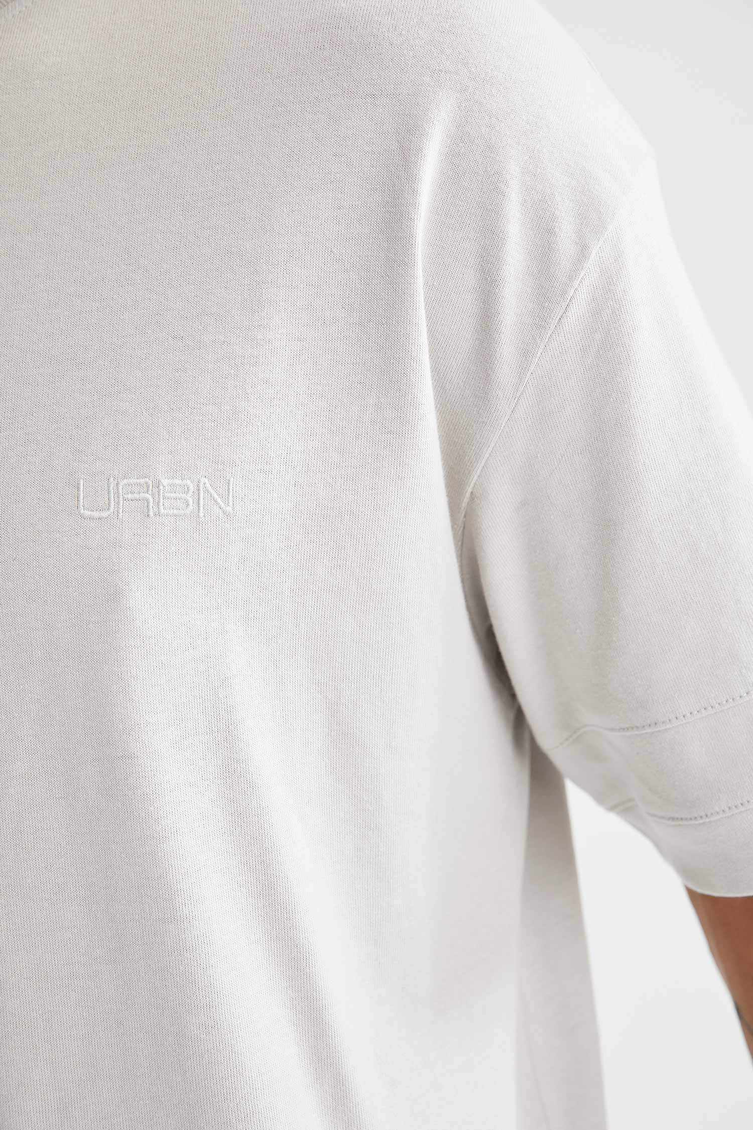 Oversize Fit Bisiklet Yaka Basic Kısa Kollu Tişört