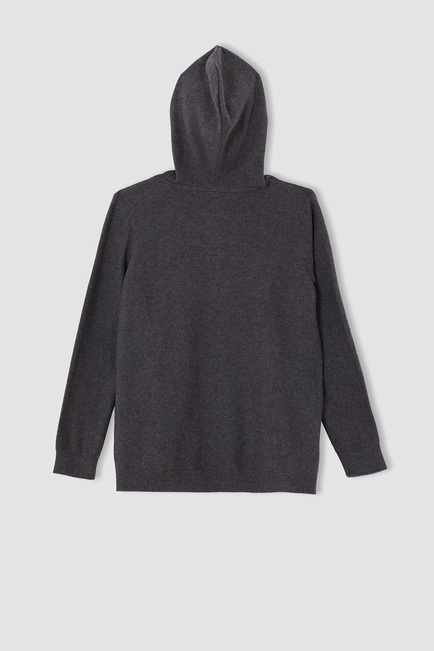 Erkek Çocuk Slim Fit Kapüşonlu Basic Hırka