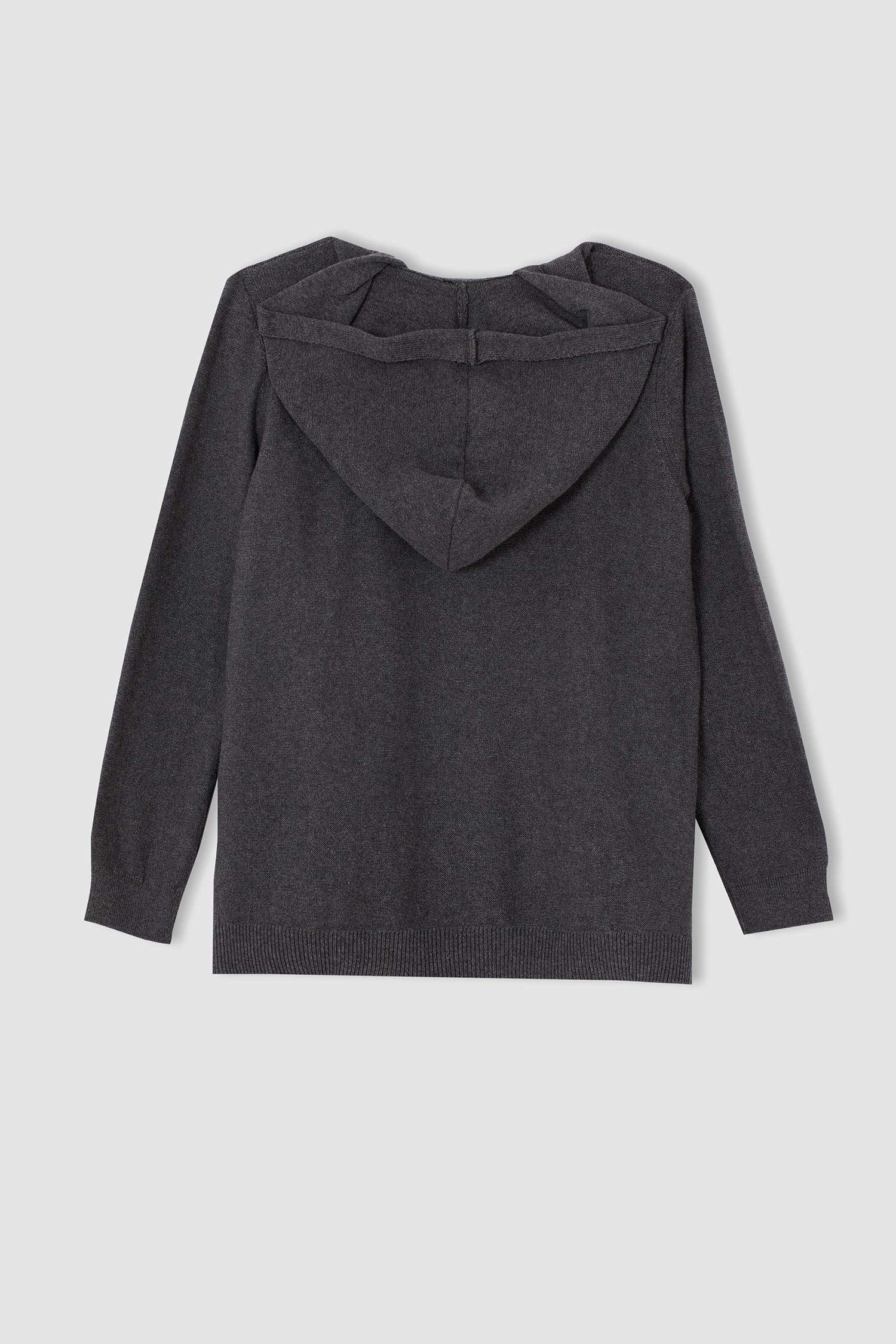 Erkek Çocuk Slim Fit Kapüşonlu Basic Hırka