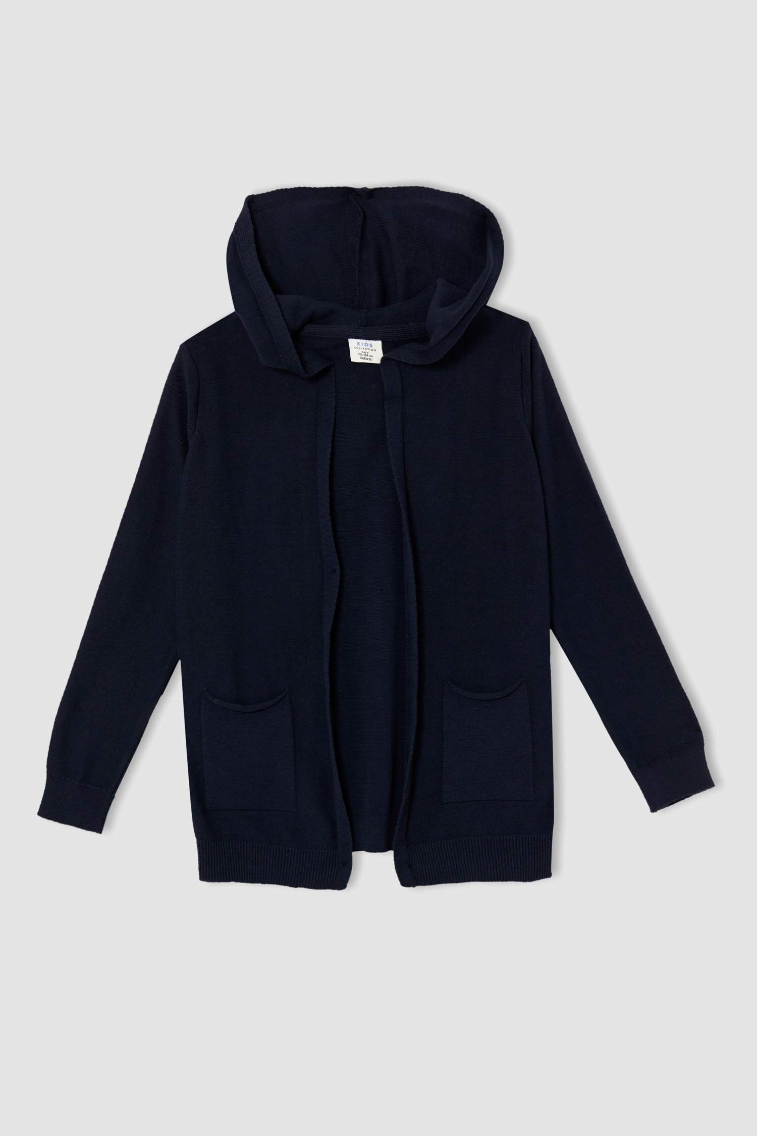 Erkek Çocuk Slim Fit Kapüşonlu Basic Hırka