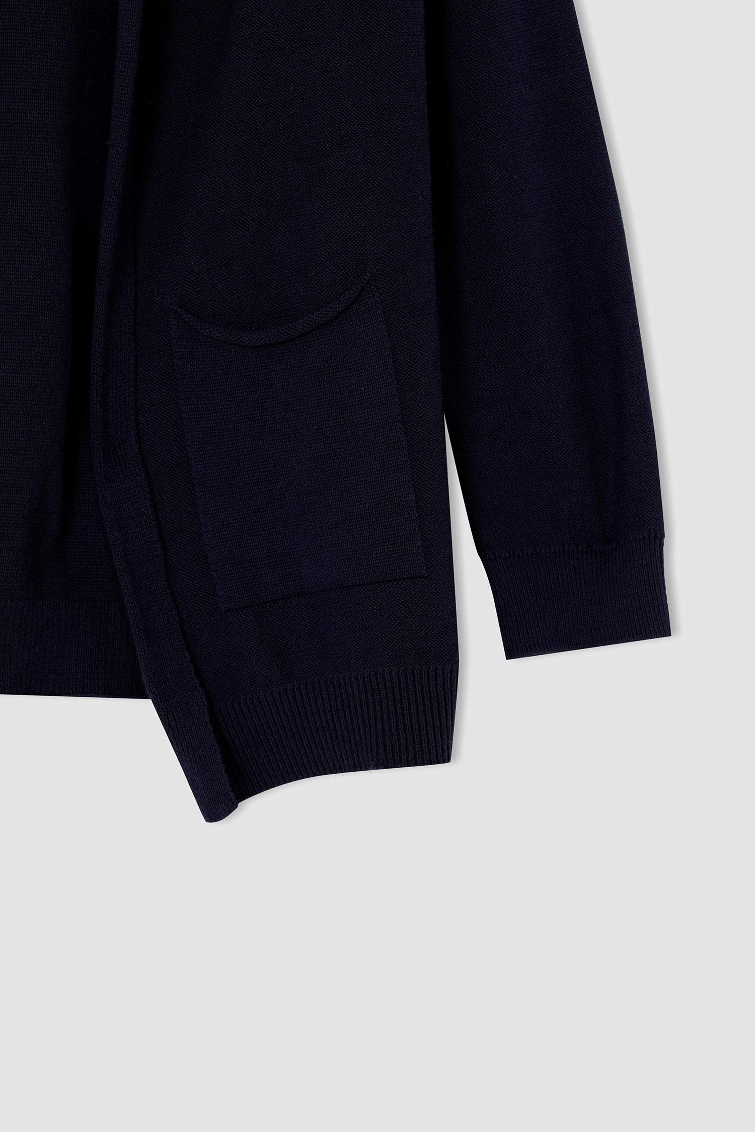 Erkek Çocuk Slim Fit Kapüşonlu Basic Hırka