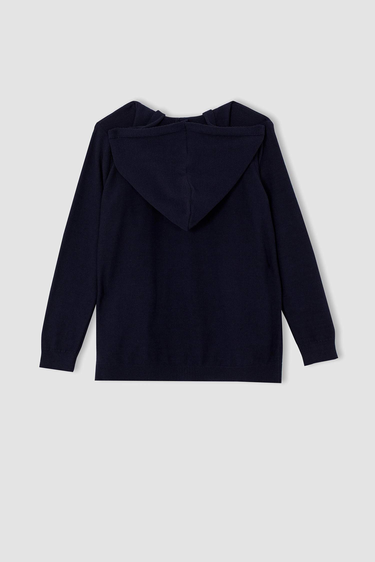 Erkek Çocuk Slim Fit Kapüşonlu Basic Hırka