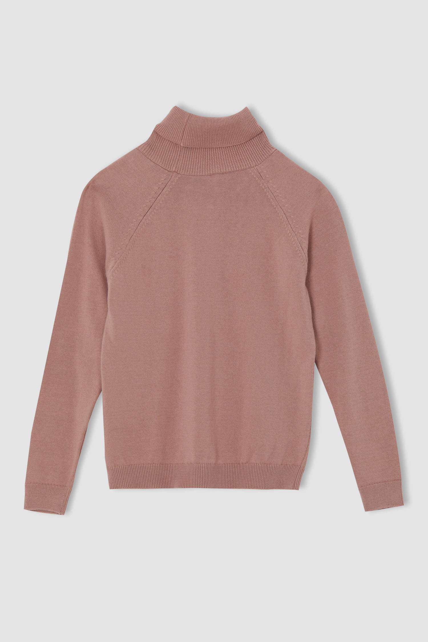 Kız Çocuk Regular Fit Balıkçı Yaka Kazak