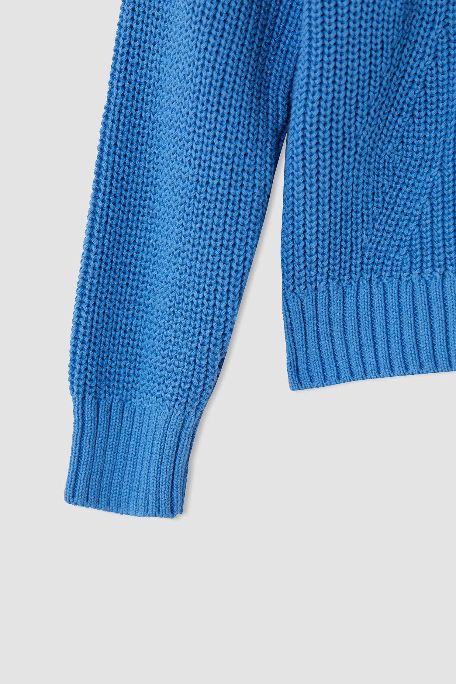 Kız Çocuk Regular Fit Balıkçı Yaka Triko Kazak