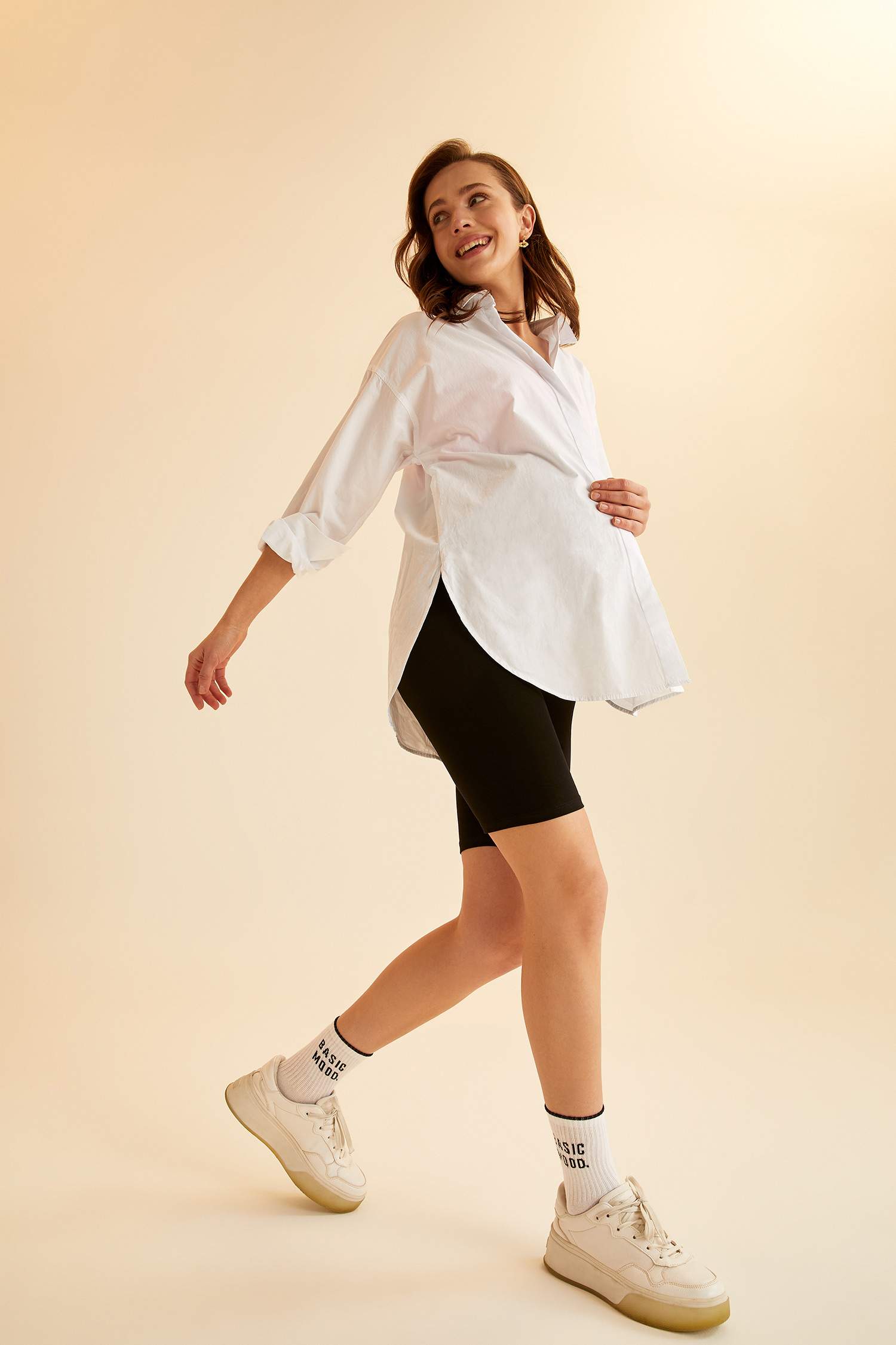 Skinny Fit Örme Hamile Alt