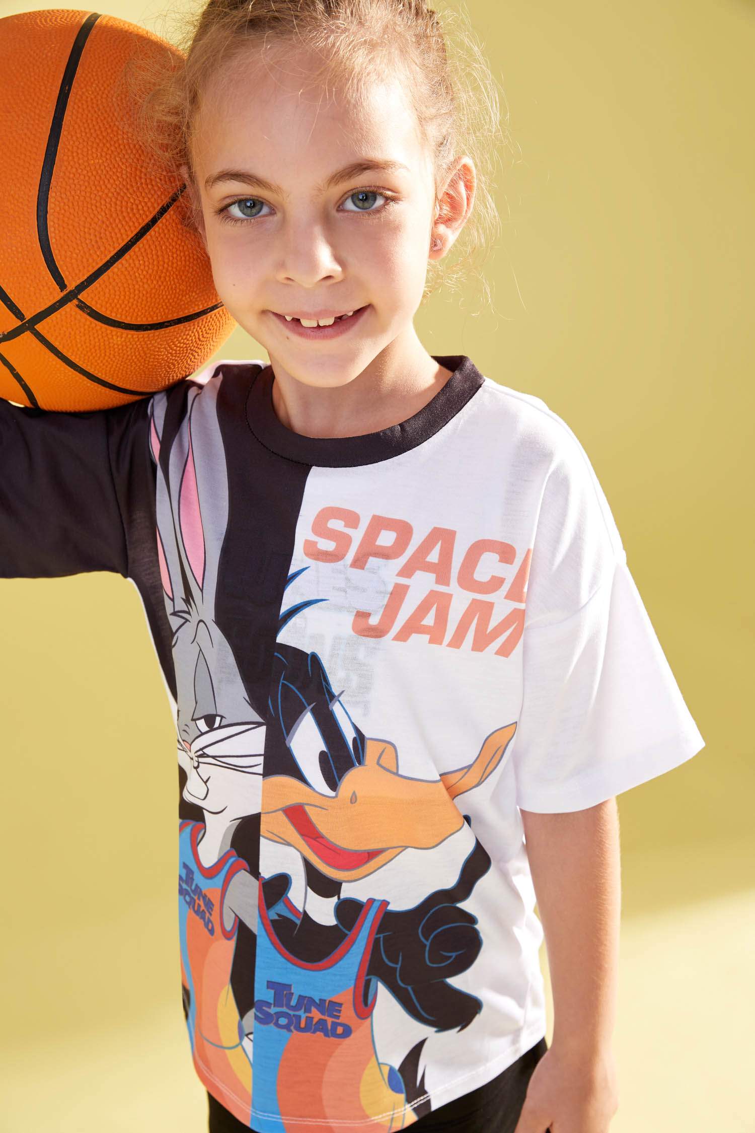 Kız Çocuk Space Jam Lisanslı Kısa Kollu Tişört