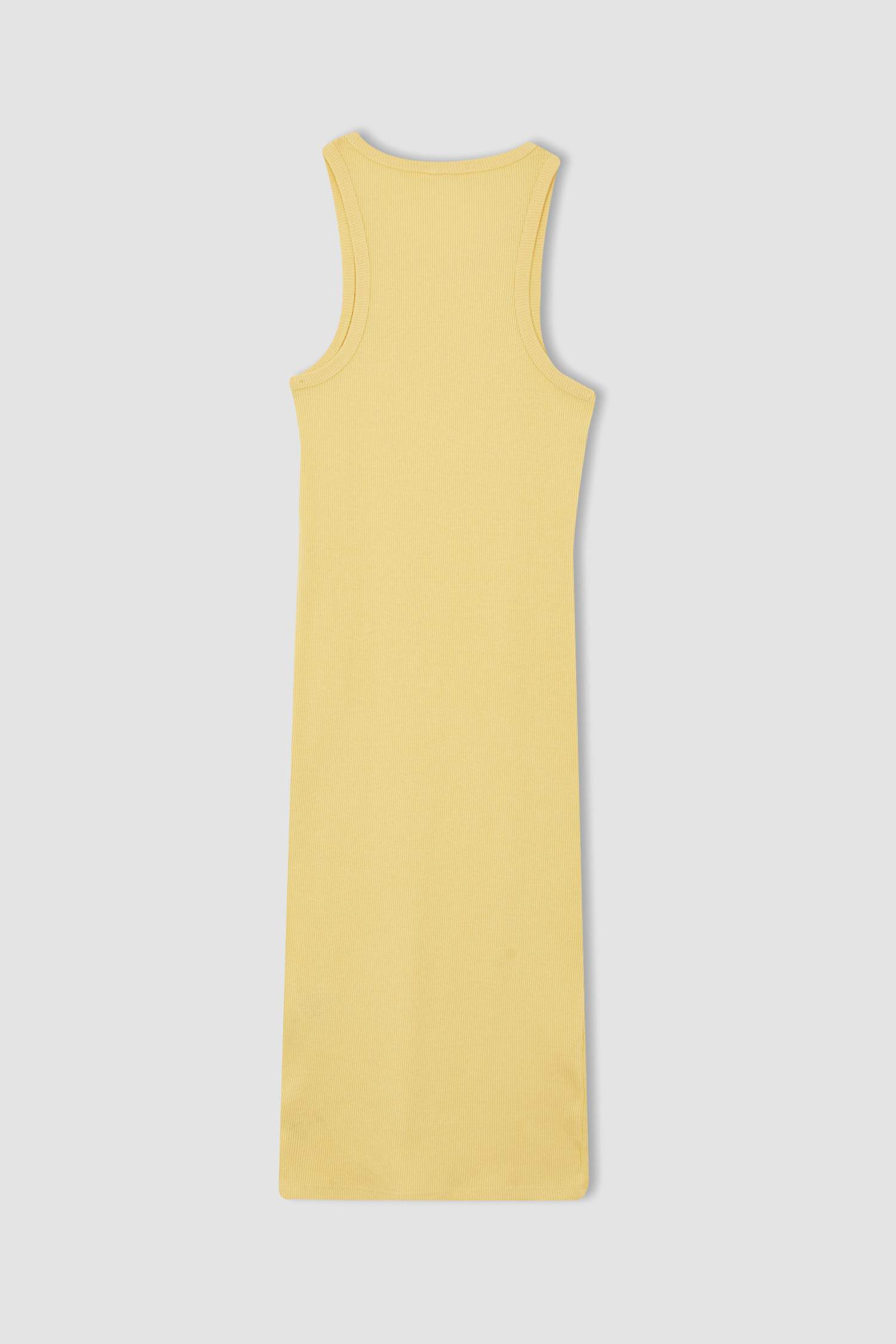 Bodycon Basic Halter Yaka Pamuklu Midi Elbise