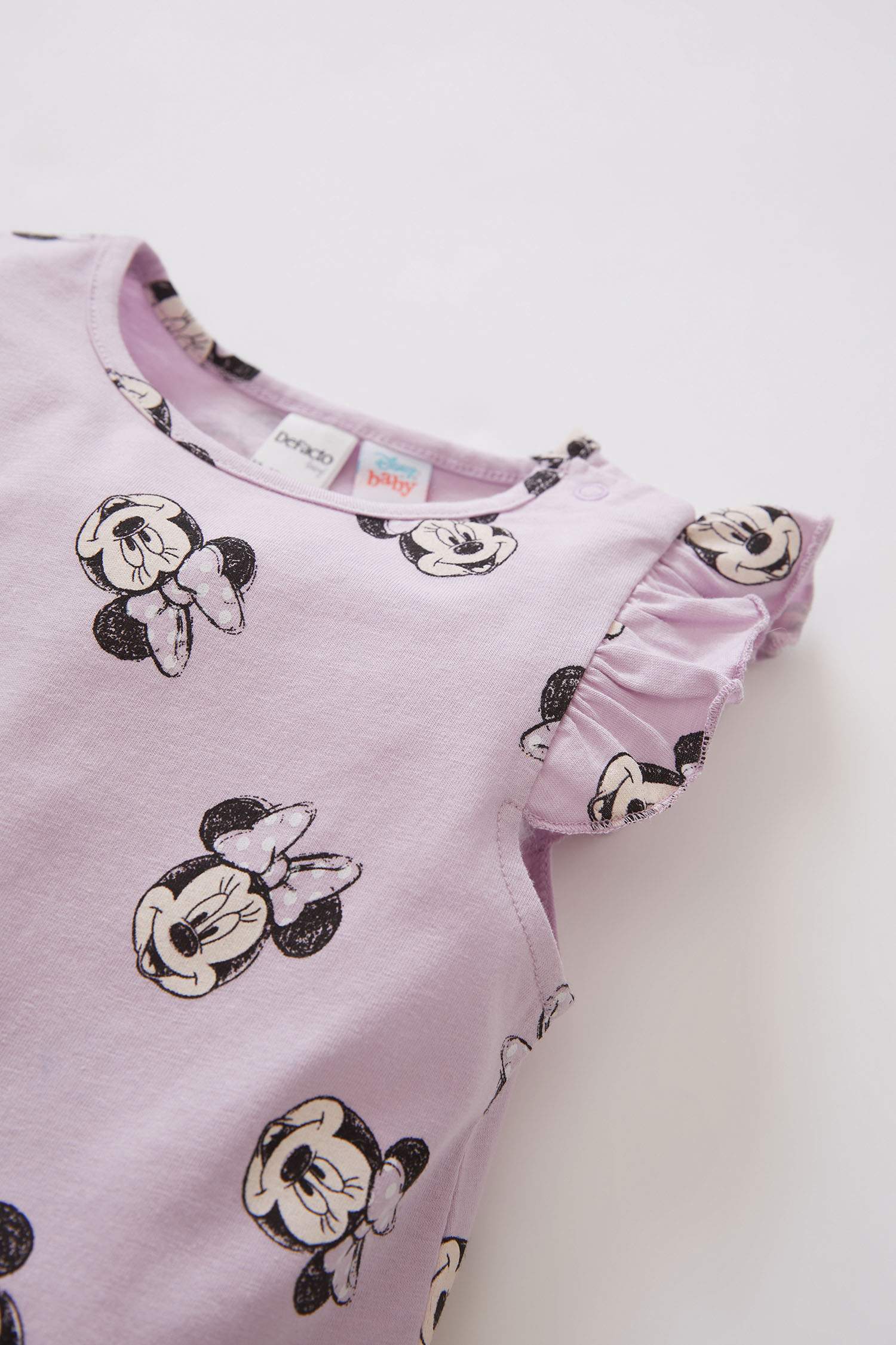 Kız Bebek Minnie Mouse Lisanslı Kolsuz Kısa Pamuklu Tulum