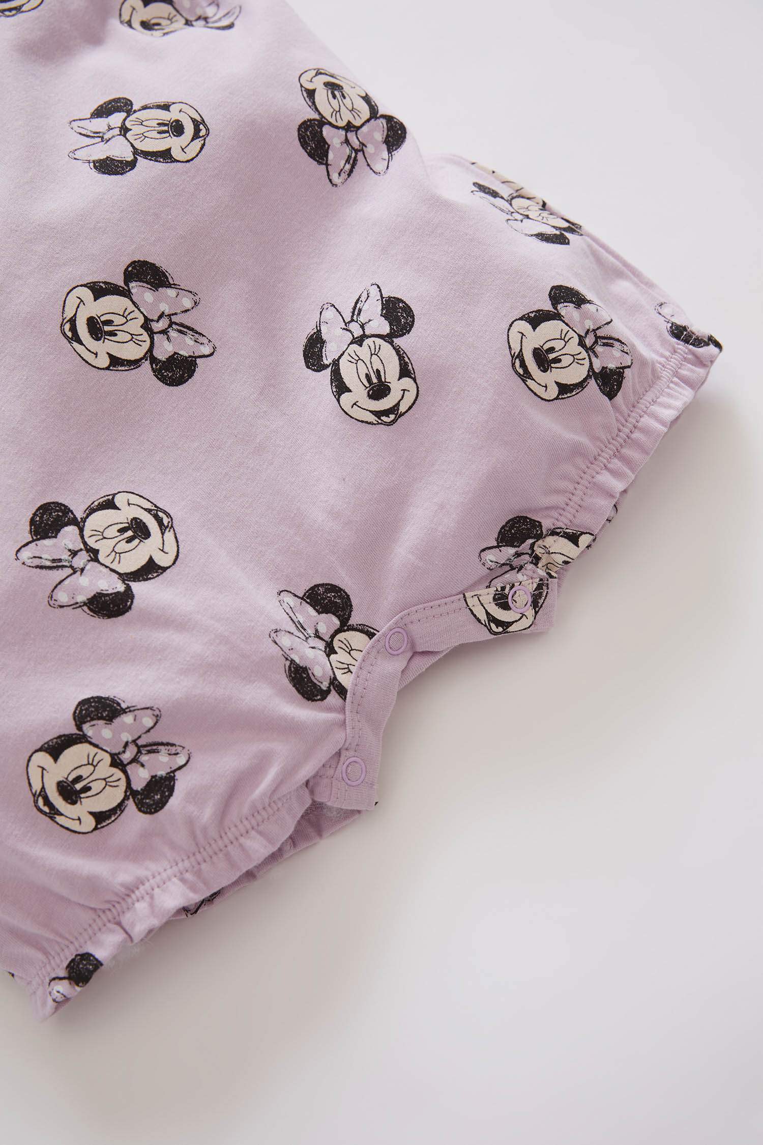 Kız Bebek Minnie Mouse Lisanslı Kolsuz Kısa Pamuklu Tulum
