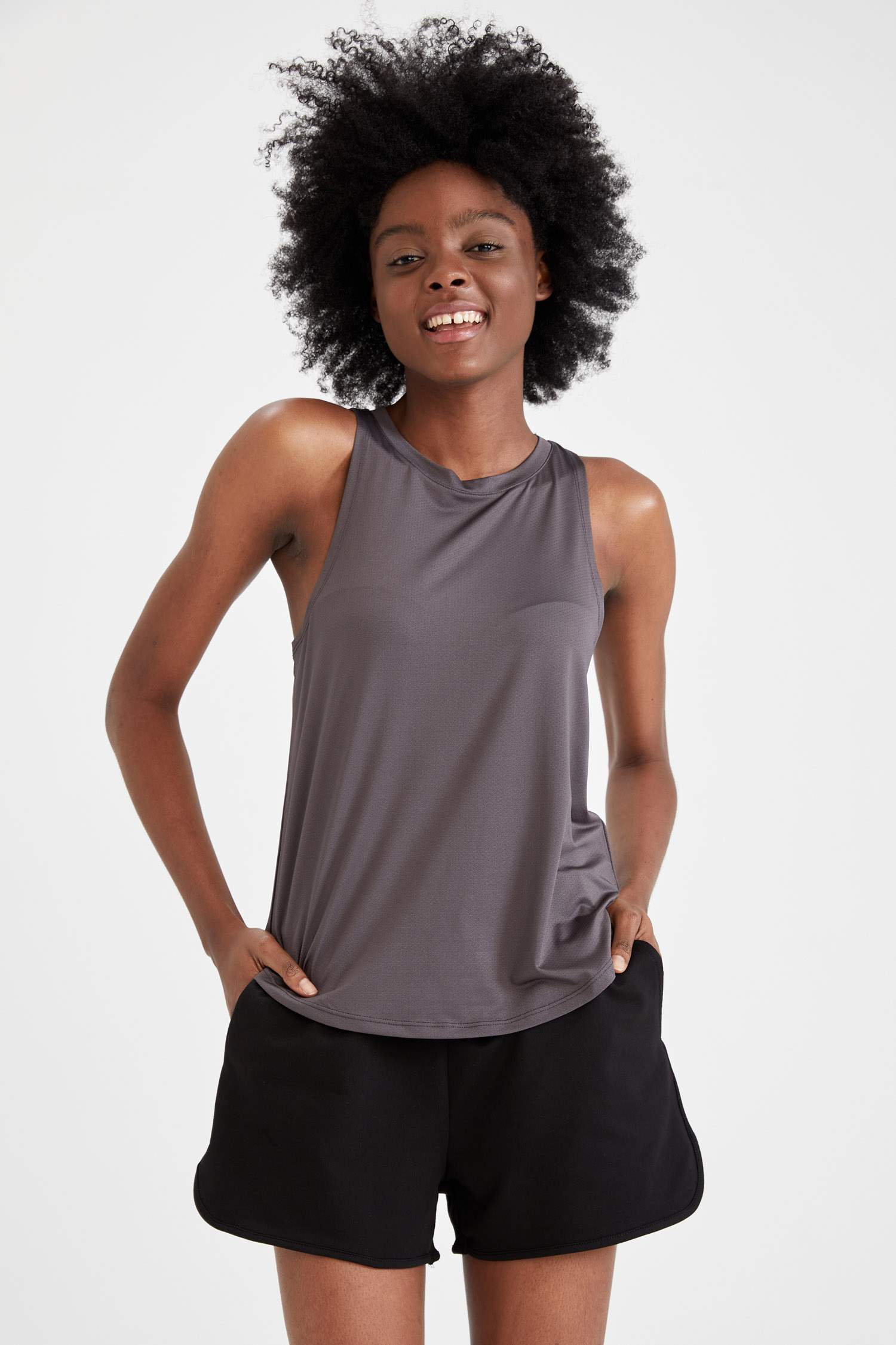 Halter Yaka Basic Regular Fit Spor Atlet